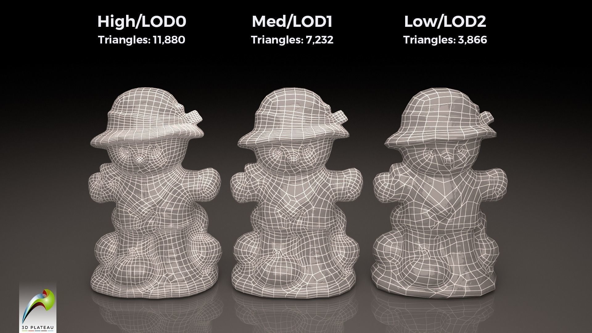 0002-03 Pumpkin Scarecrow Low-poly 3D model_2
