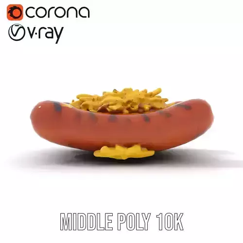 Grilled Sausage Plate model pack Low-poly 3D model 6