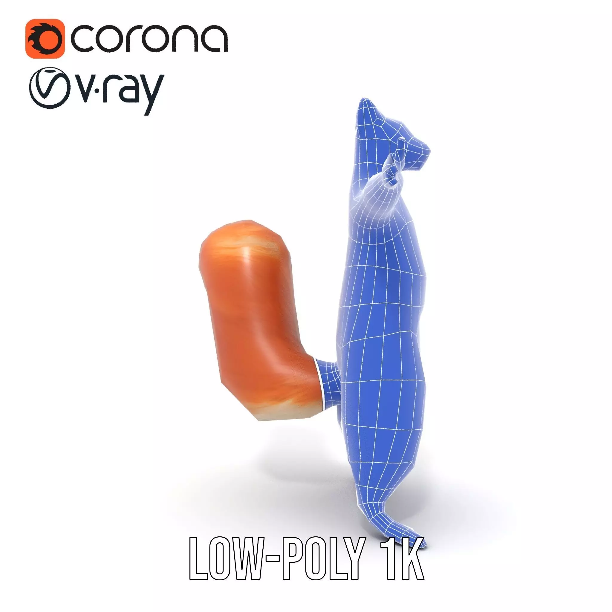 Blue Sweater Squirrel model pack Low-poly 3D model_22