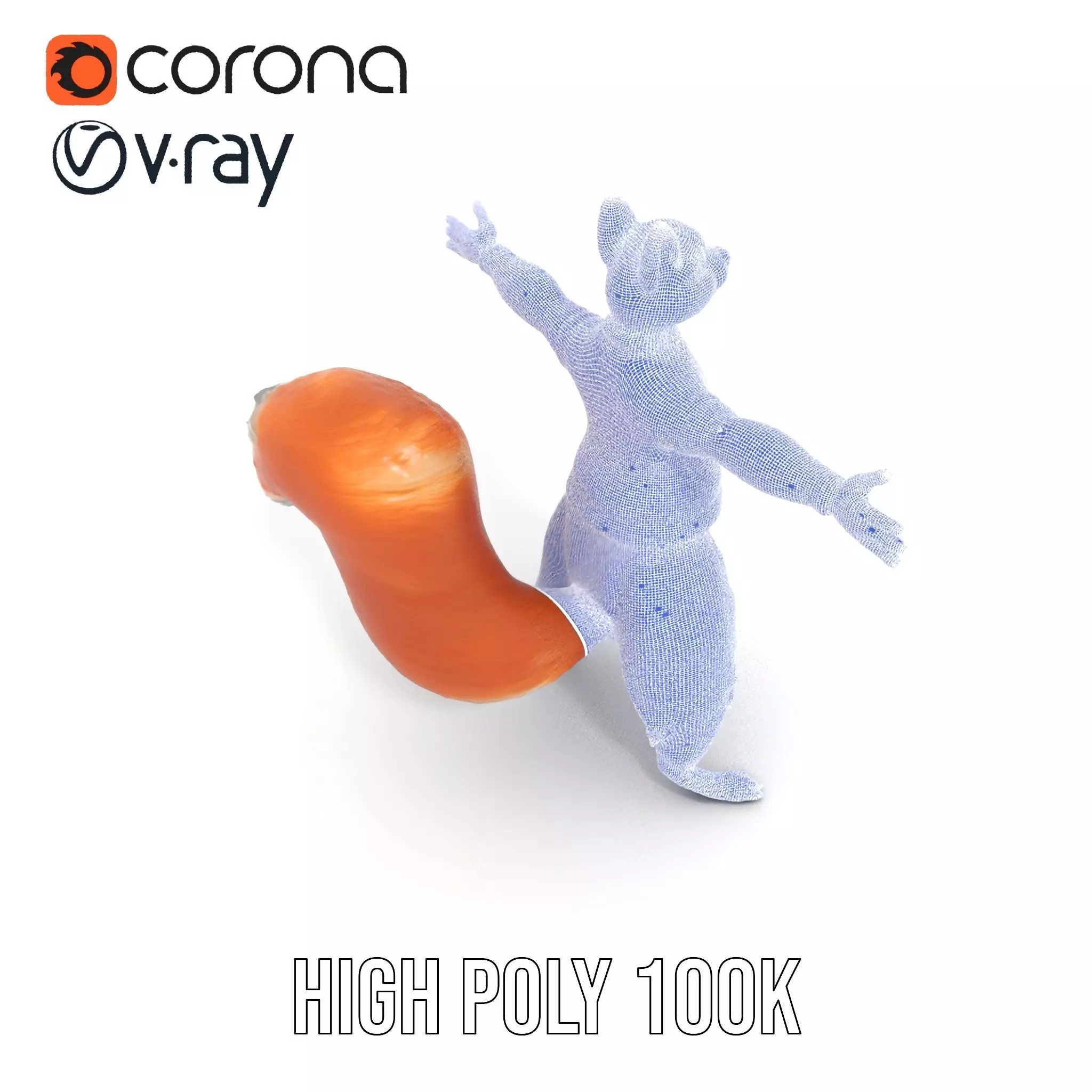 Blue Sweater Squirrel model pack Low-poly 3D model_31