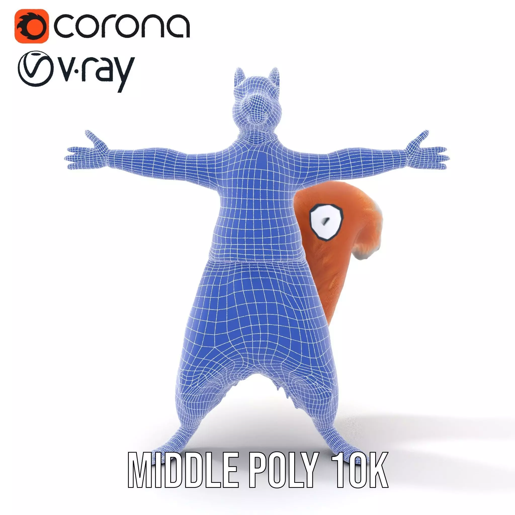 Blue Sweater Squirrel model pack Low-poly 3D model_24