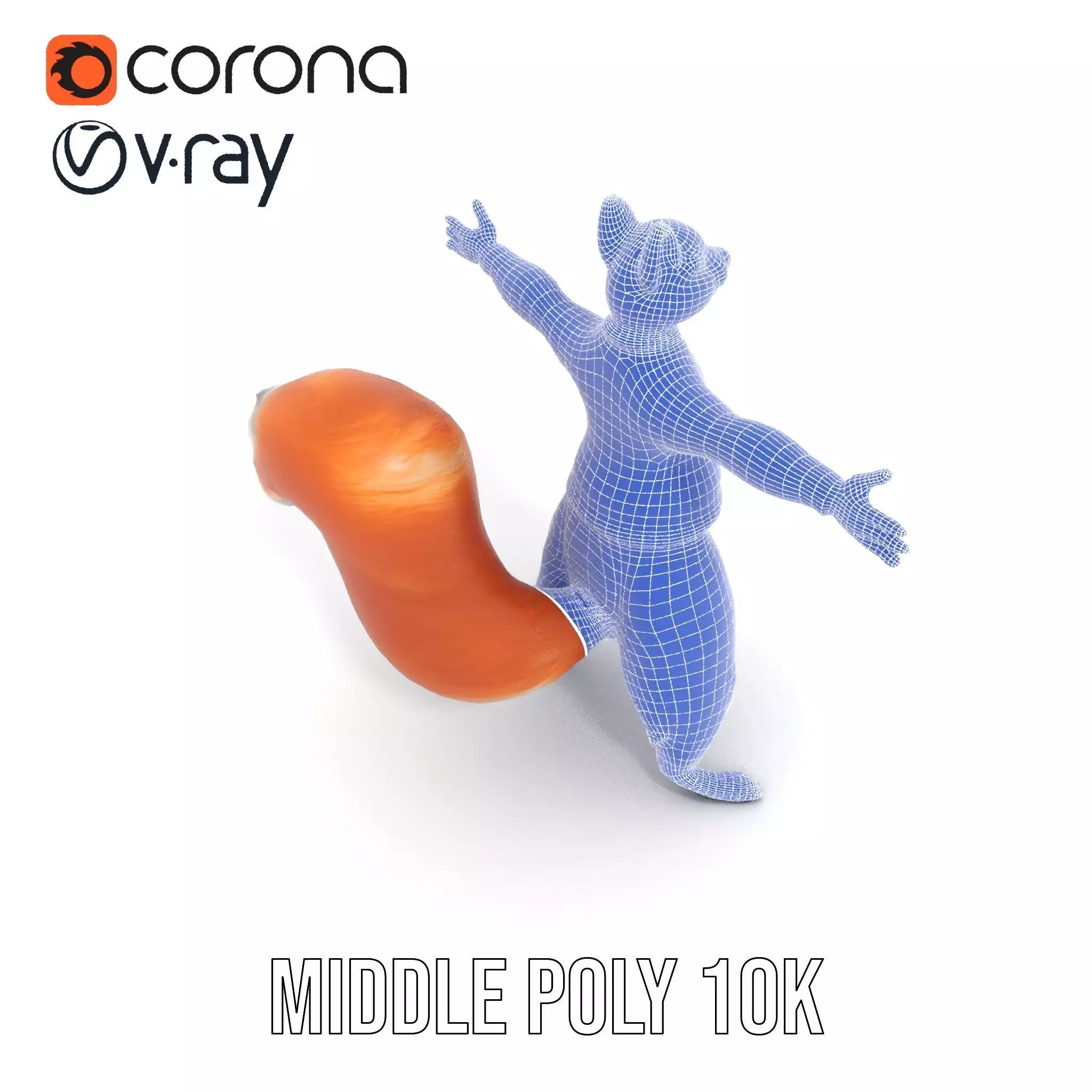 Blue Sweater Squirrel model pack Low-poly 3D model_29