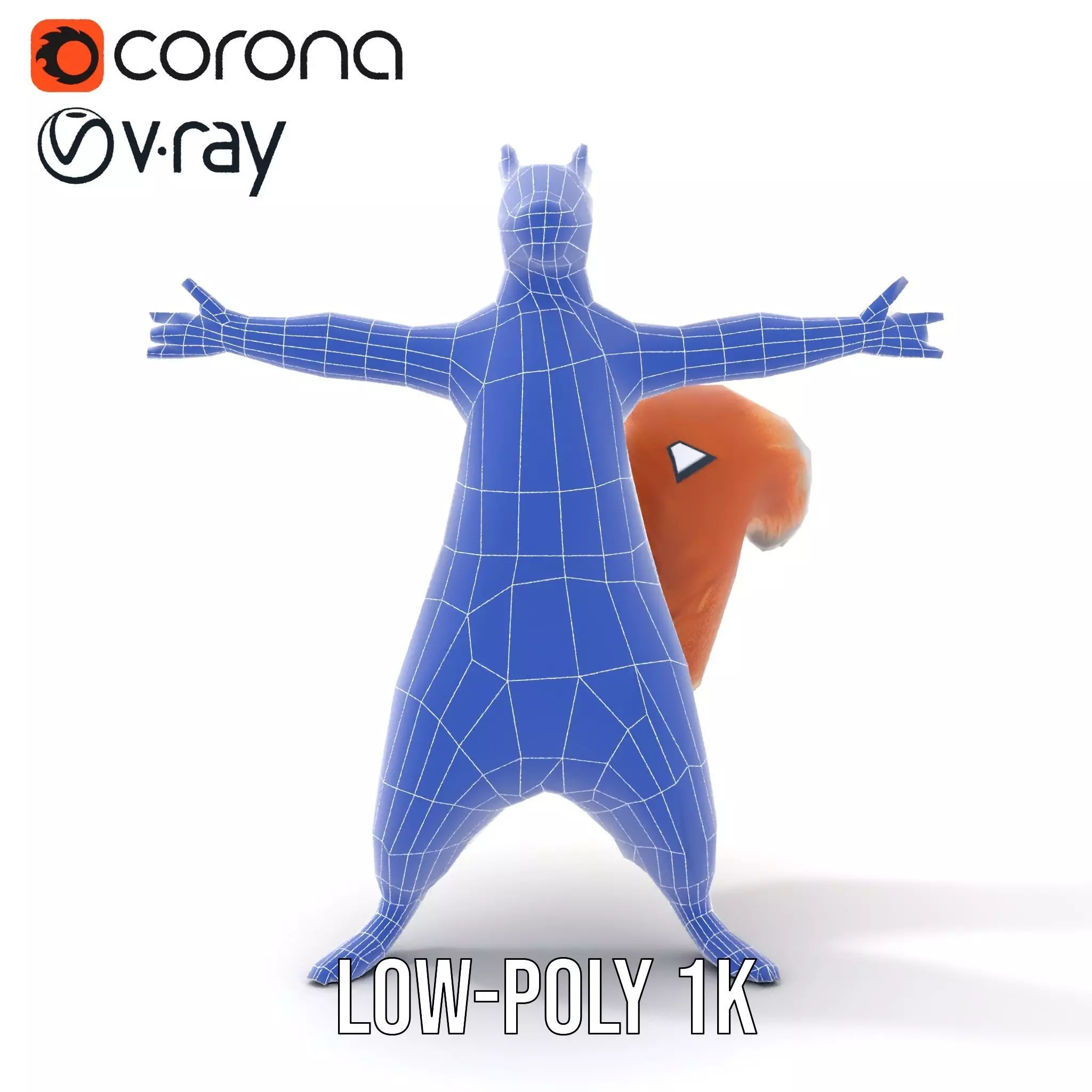 Blue Sweater Squirrel model pack Low-poly 3D model_27