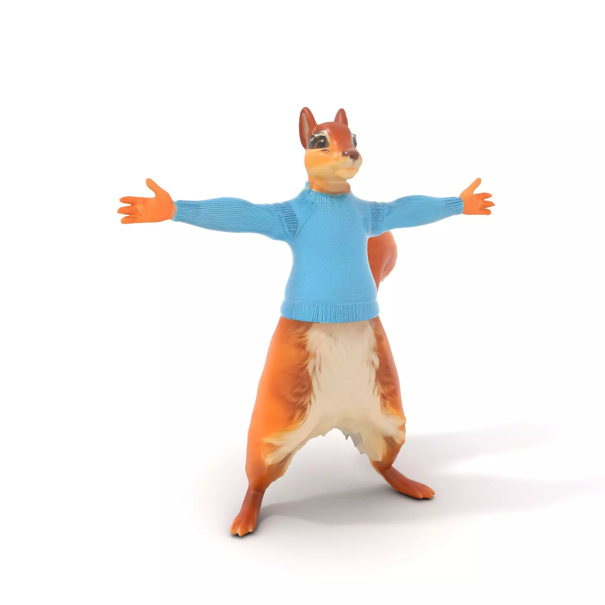 Blue Sweater Squirrel model pack Low-poly 3D model_0