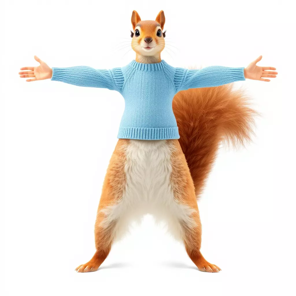 Blue Sweater Squirrel model pack Low-poly 3D model_2