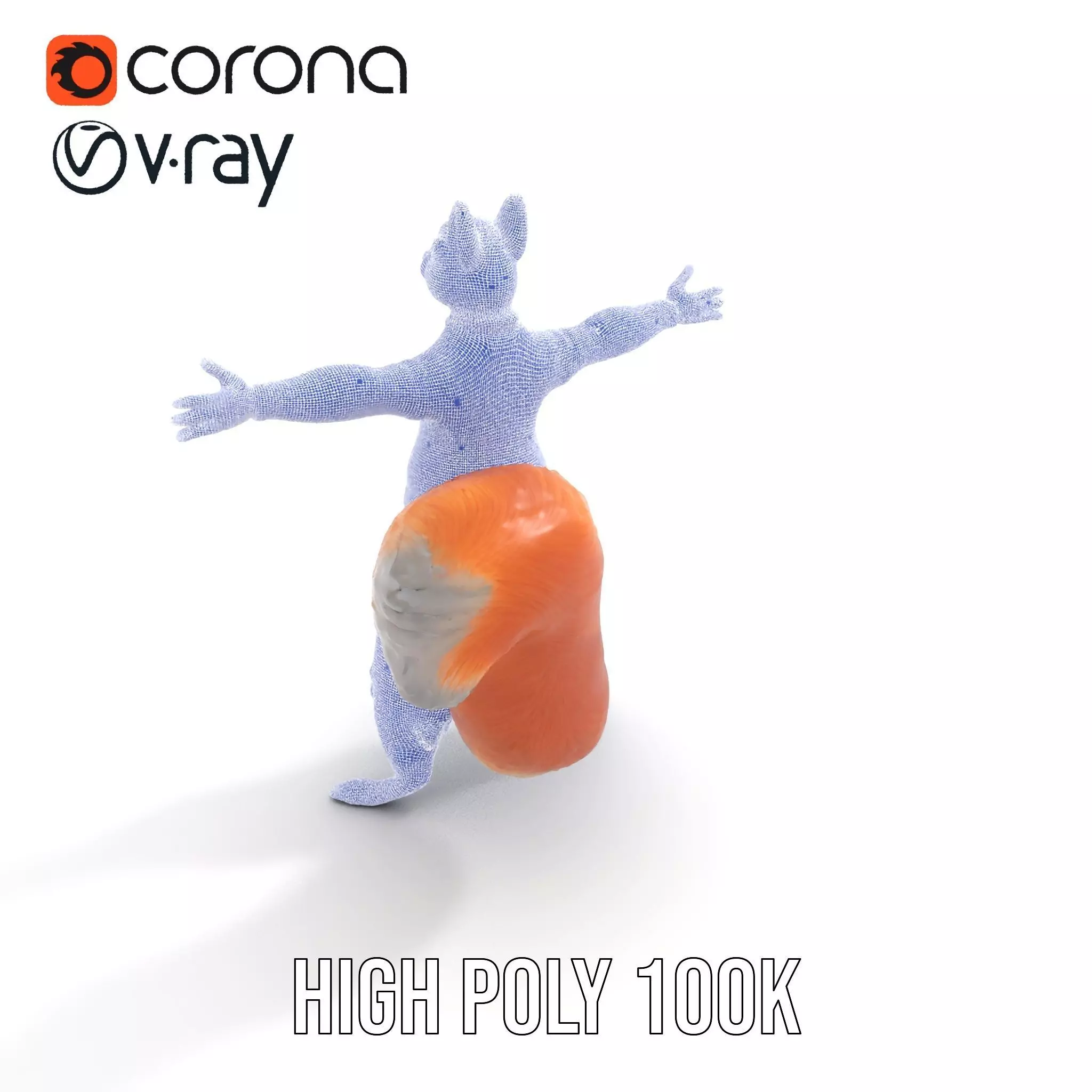 Blue Sweater Squirrel model pack Low-poly 3D model_32