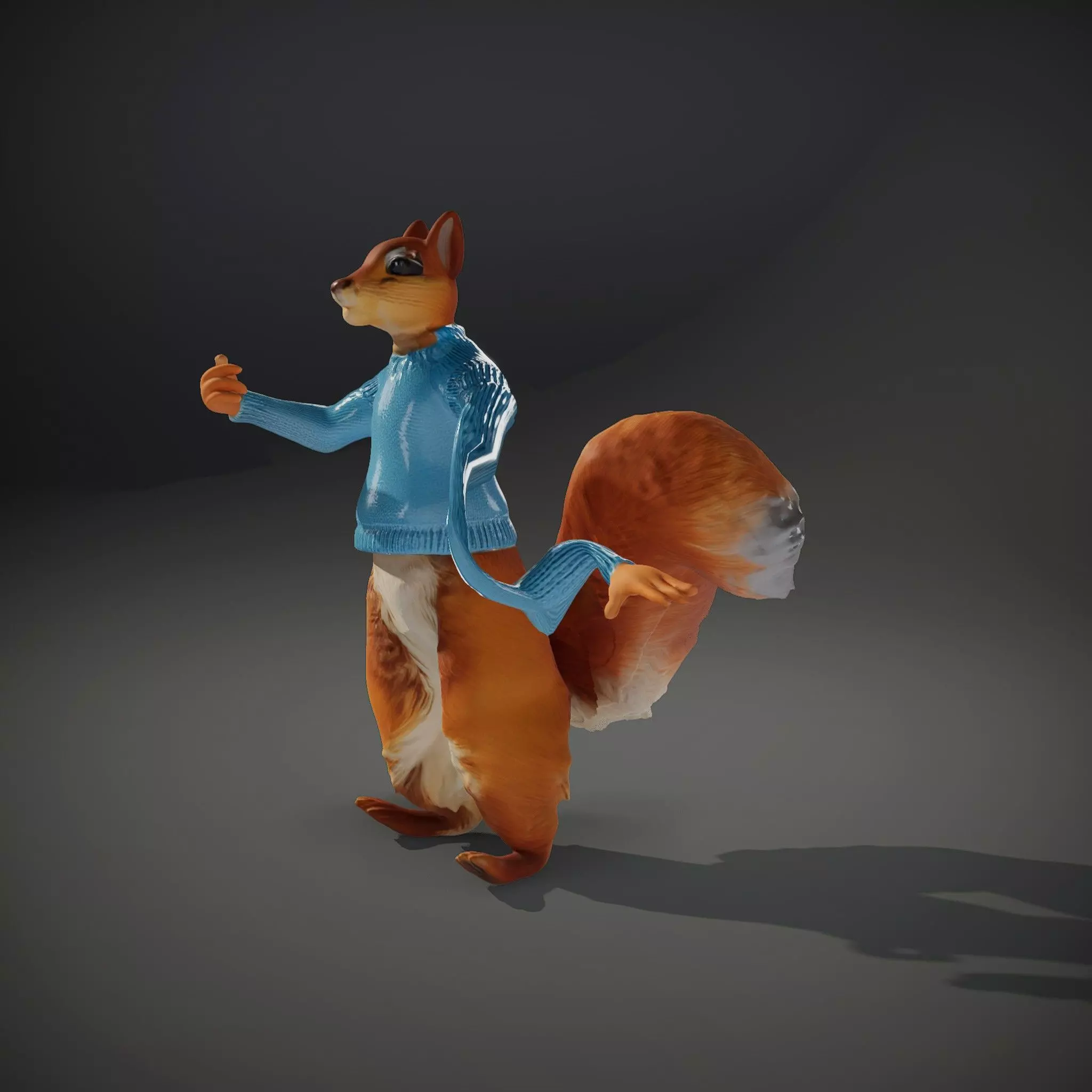 Blue Sweater Squirrel model pack Low-poly 3D model_34