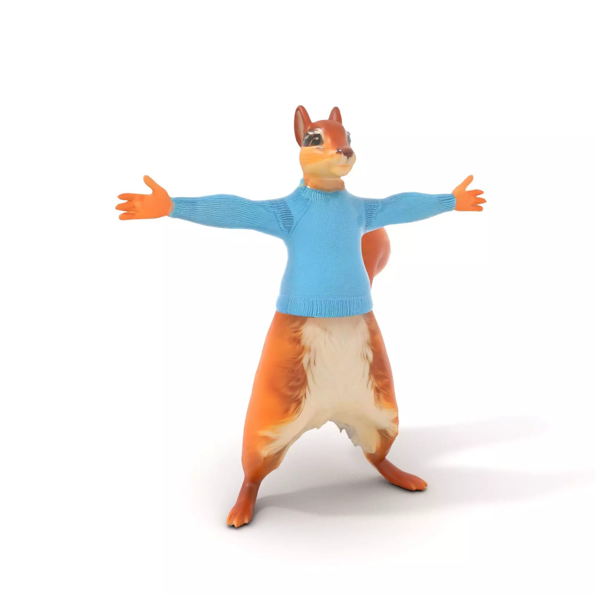 Blue Sweater Squirrel model pack Low-poly 3D model_6