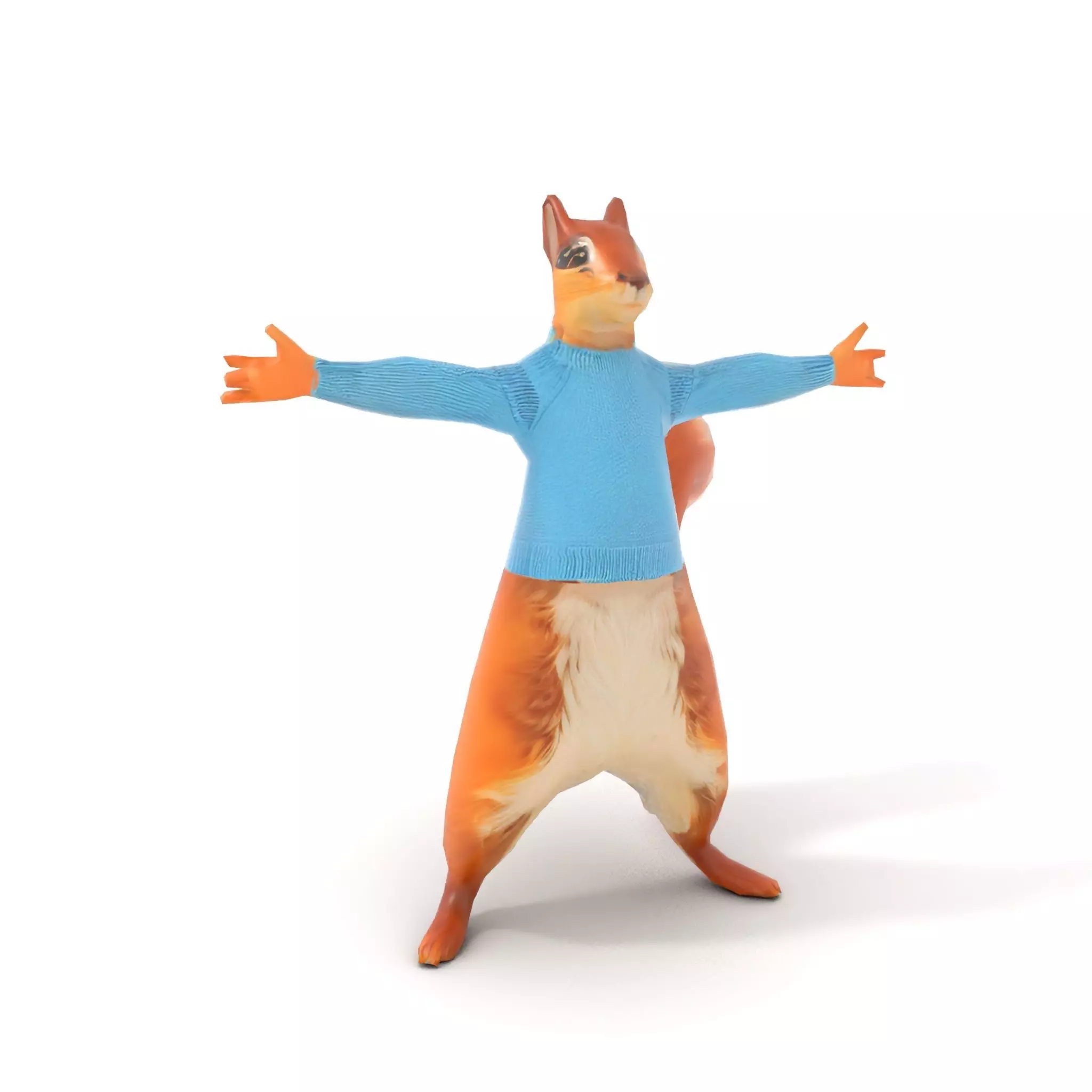 Blue Sweater Squirrel model pack Low-poly 3D model_8