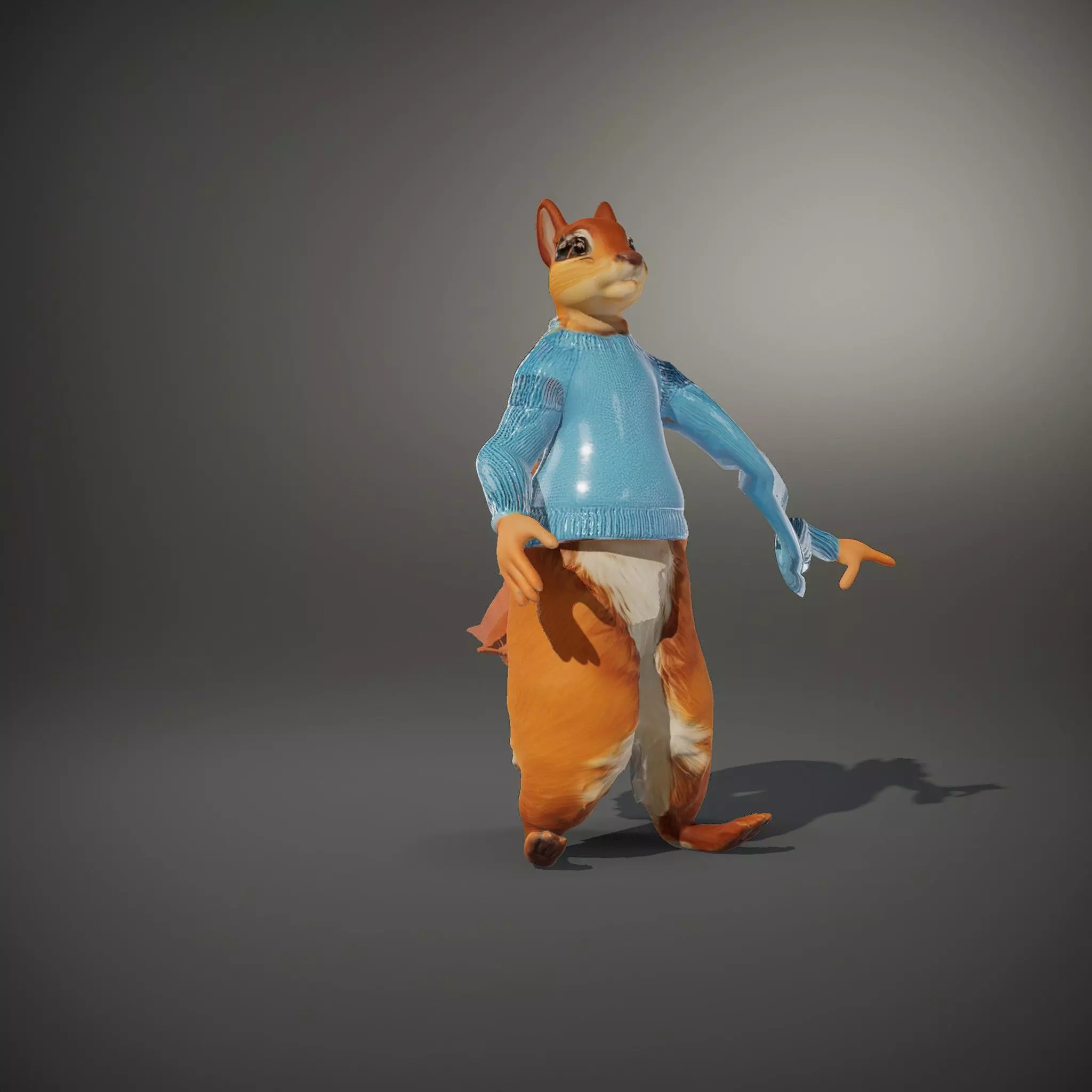 Blue Sweater Squirrel model pack Low-poly 3D model_33