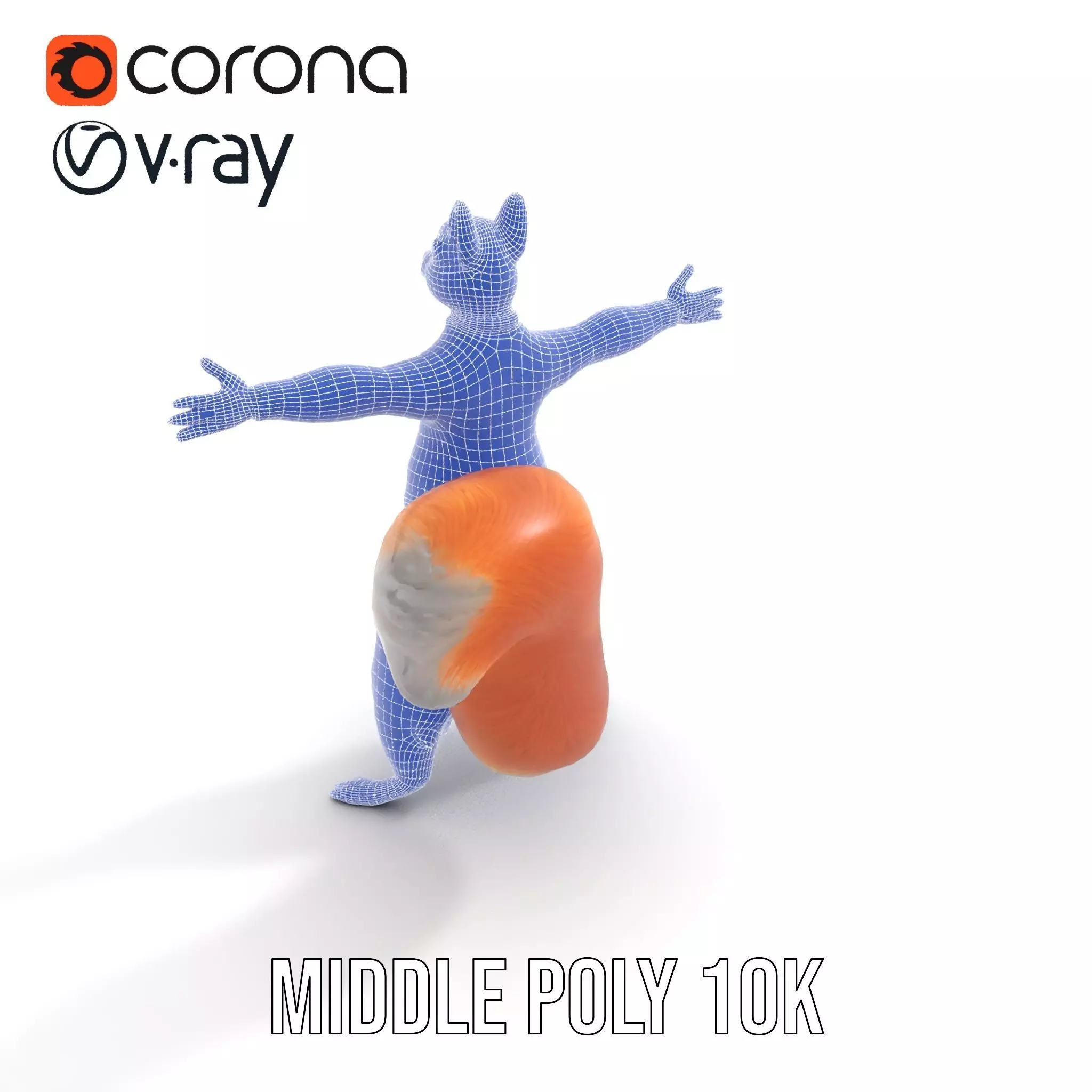Blue Sweater Squirrel model pack Low-poly 3D model_21