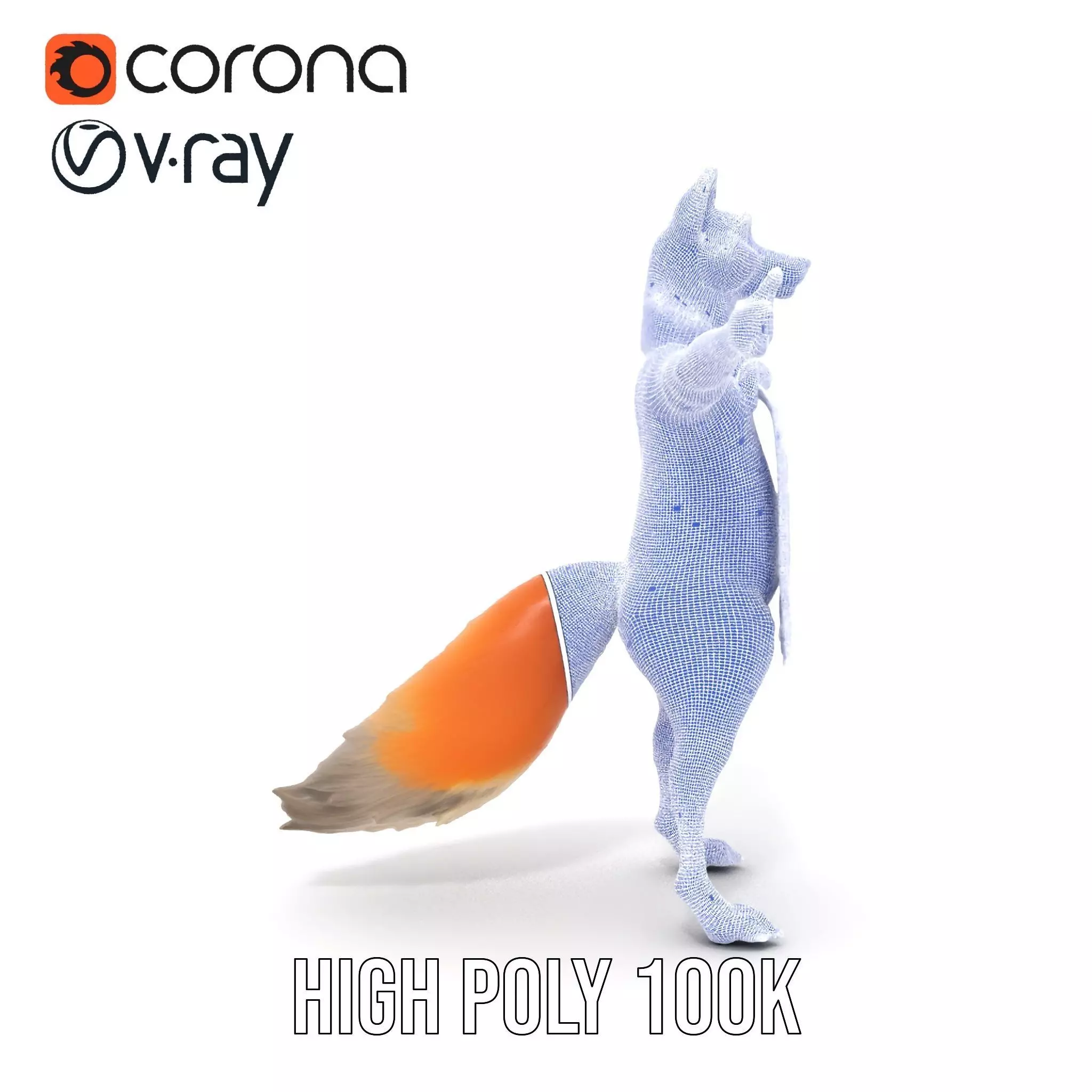 Charming Fox Scarf model pack Low-poly 3D model_34