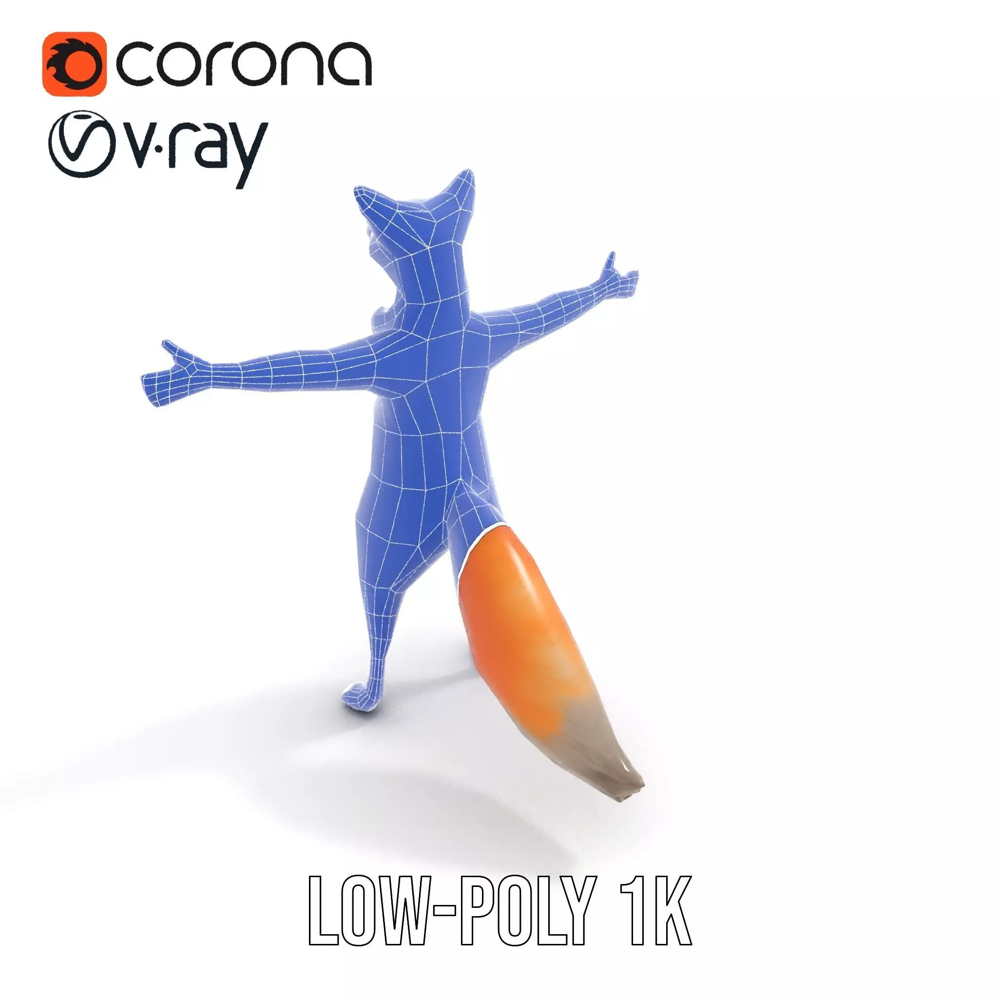 Charming Fox Scarf model pack Low-poly 3D model_31
