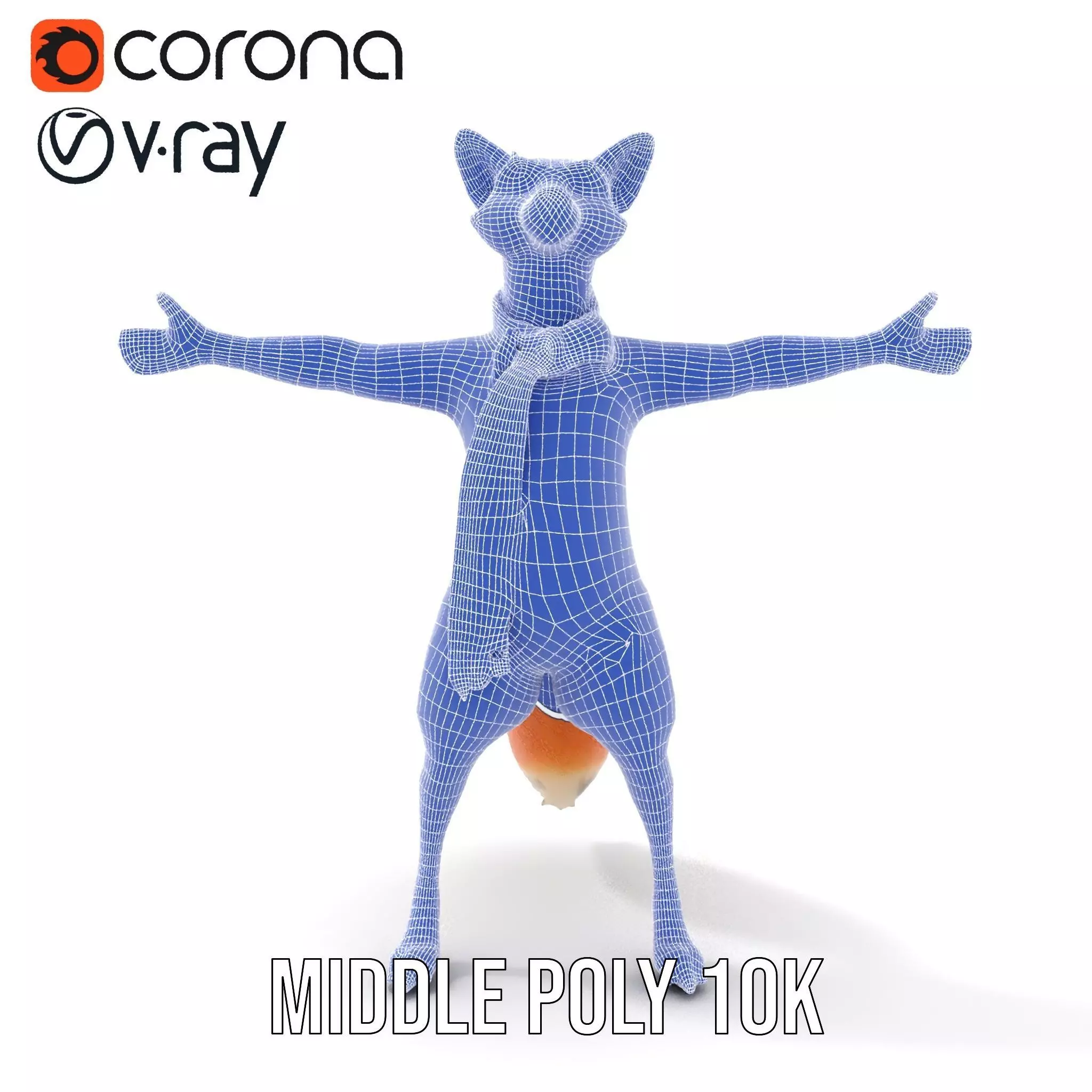 Charming Fox Scarf model pack Low-poly 3D model_27