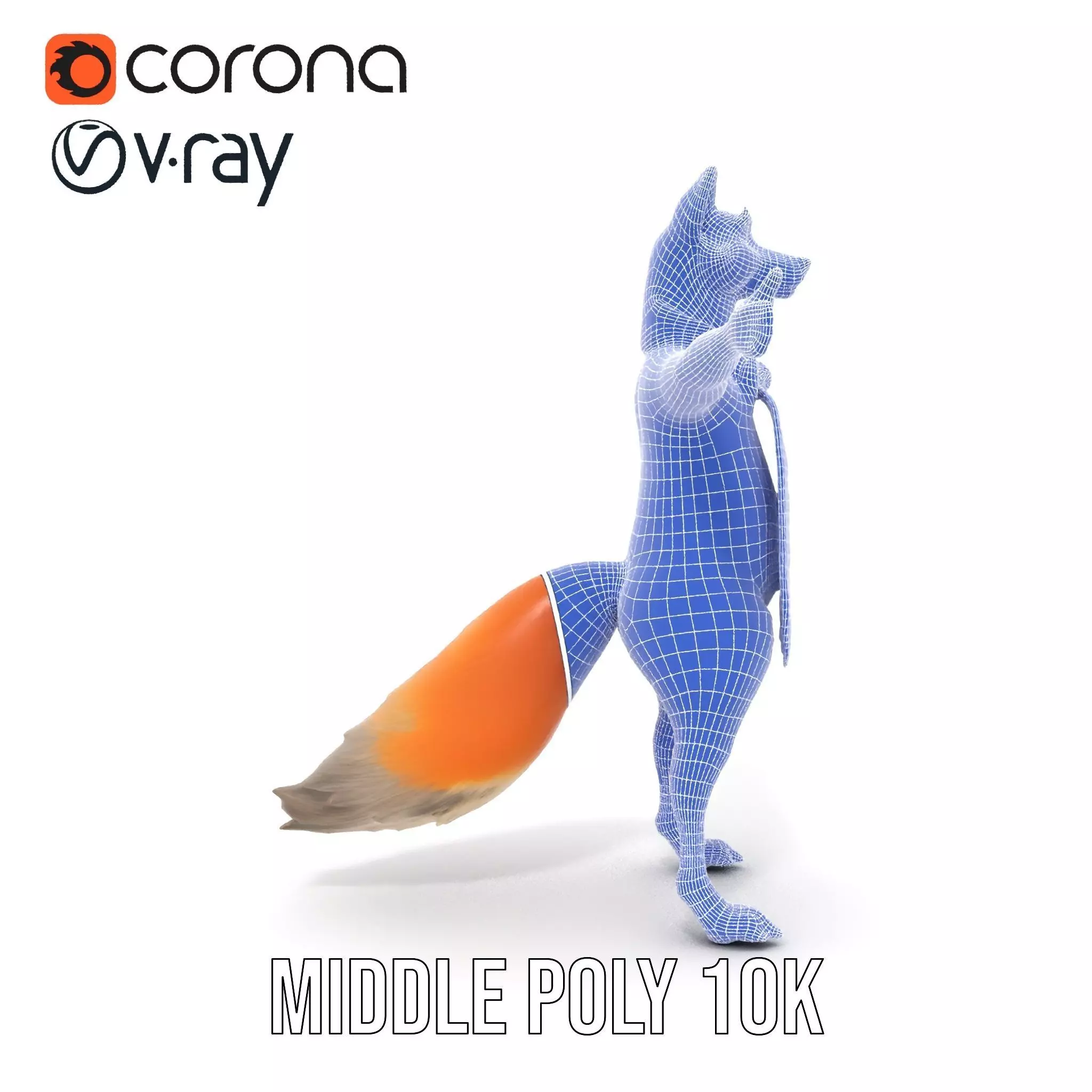 Charming Fox Scarf model pack Low-poly 3D model_16