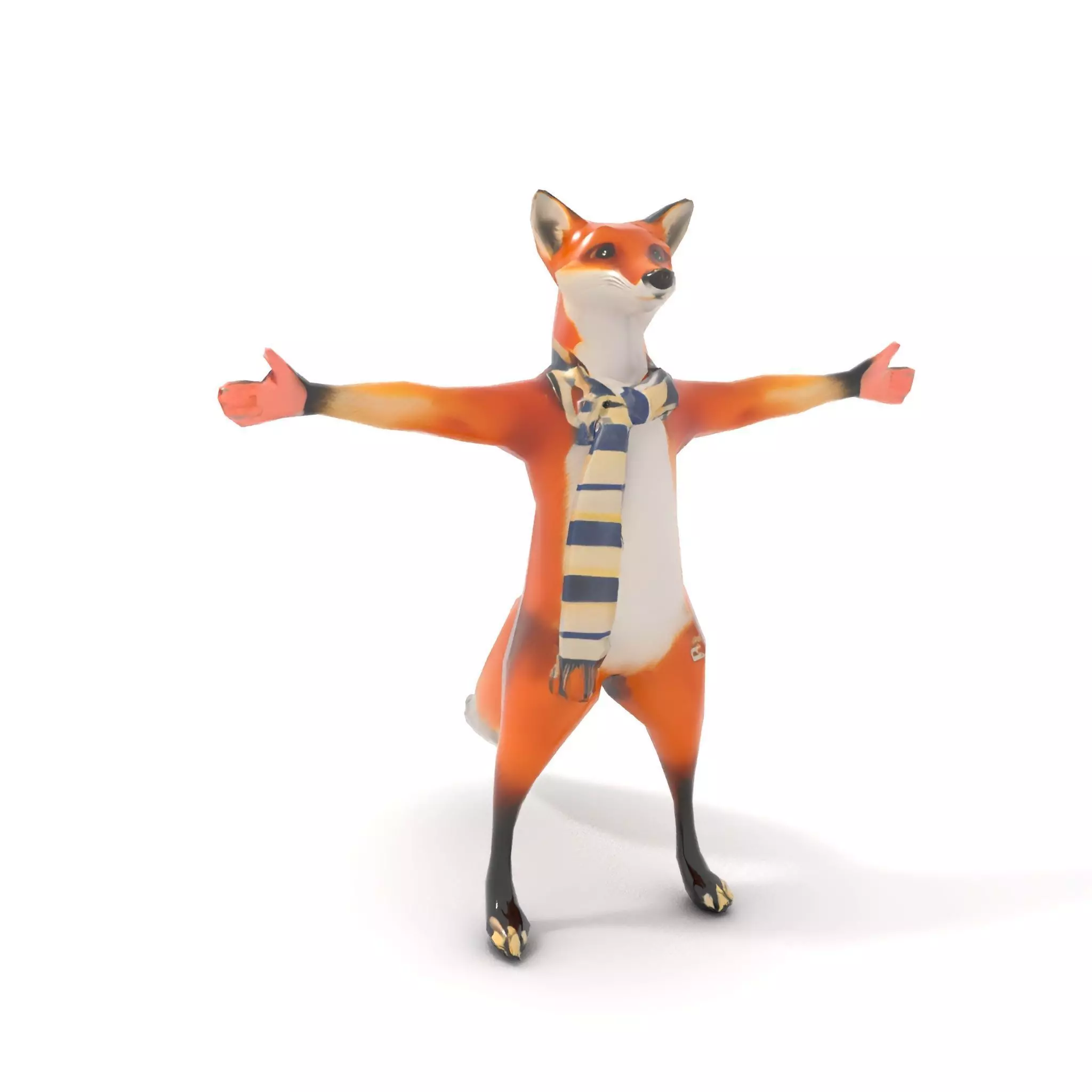Charming Fox Scarf model pack Low-poly 3D model_8