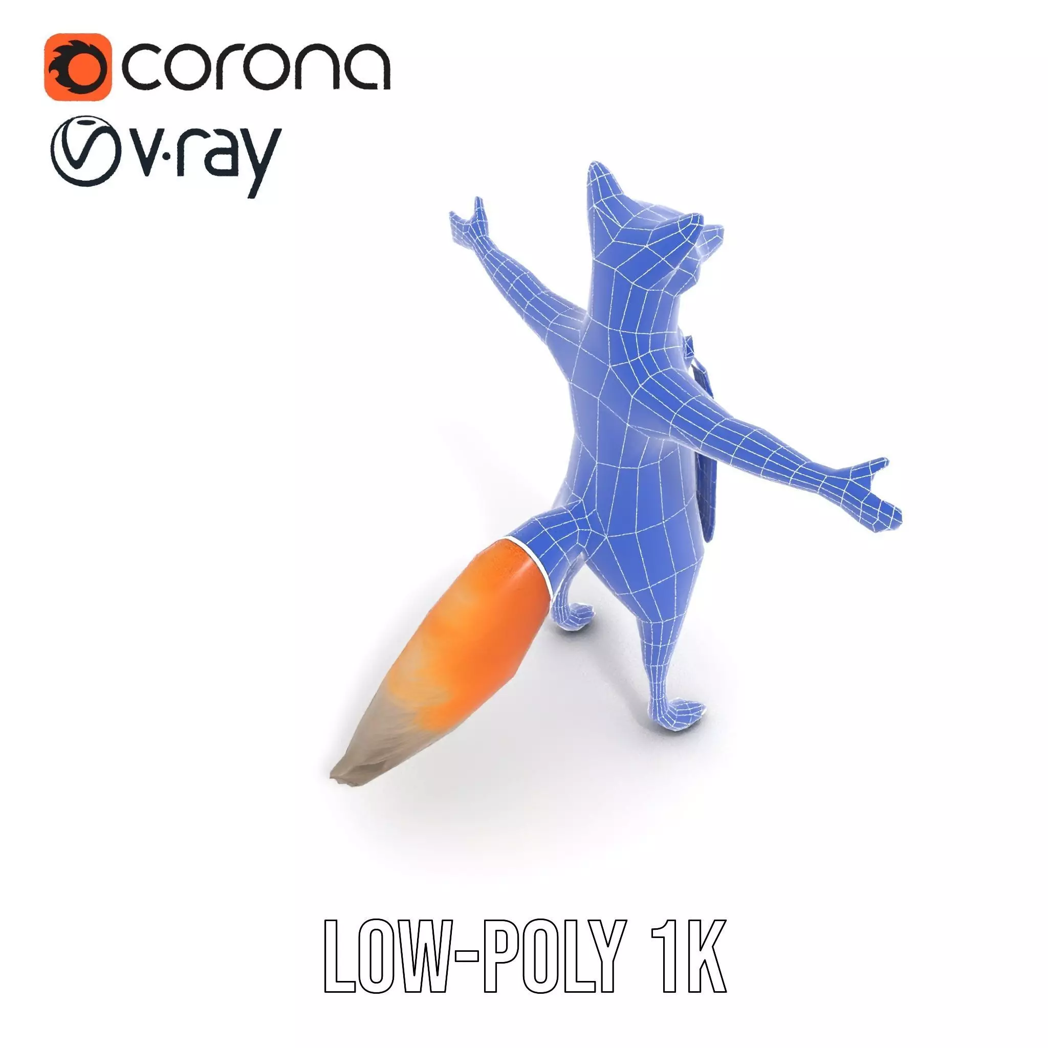 Charming Fox Scarf model pack Low-poly 3D model_19