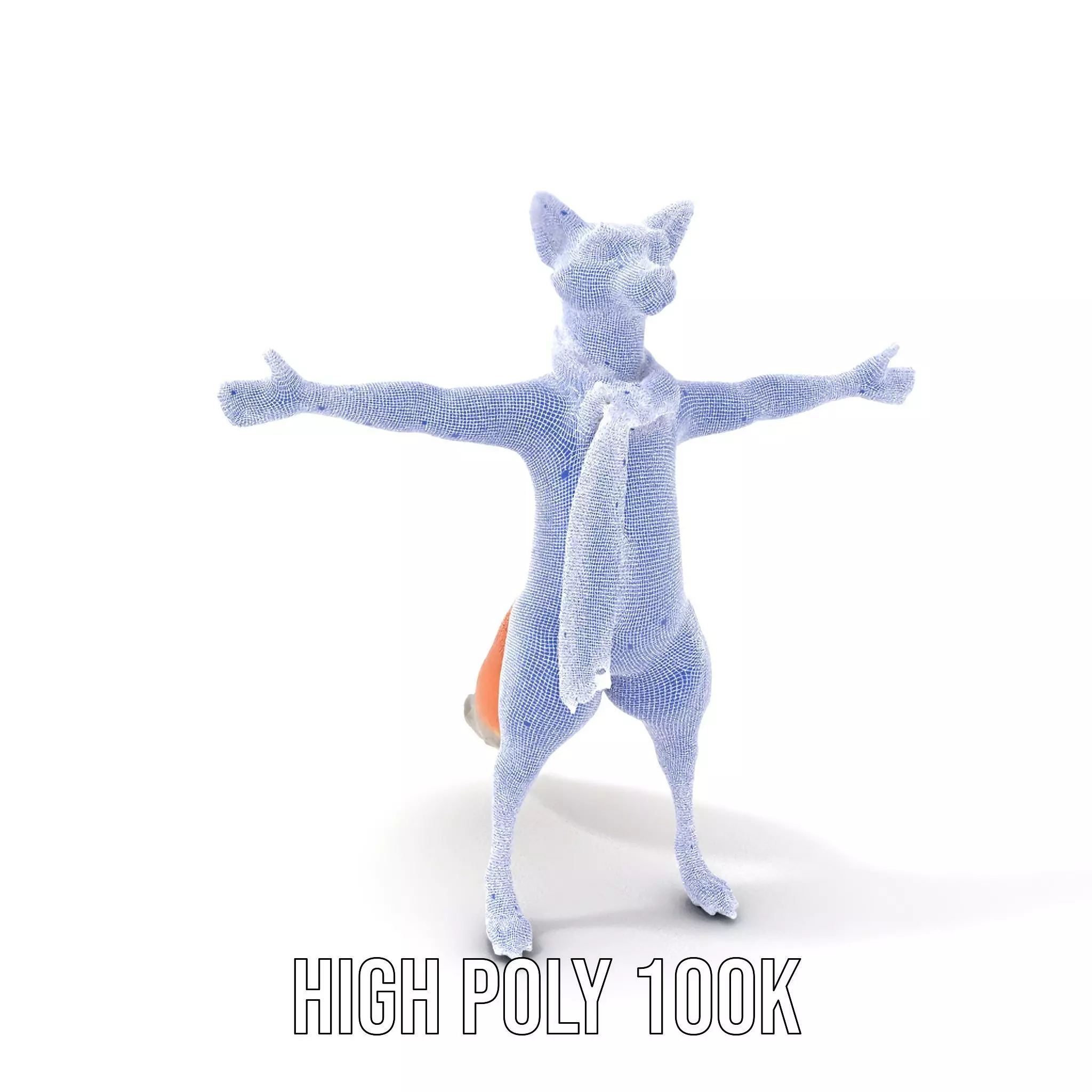 Charming Fox Scarf model pack Low-poly 3D model_4