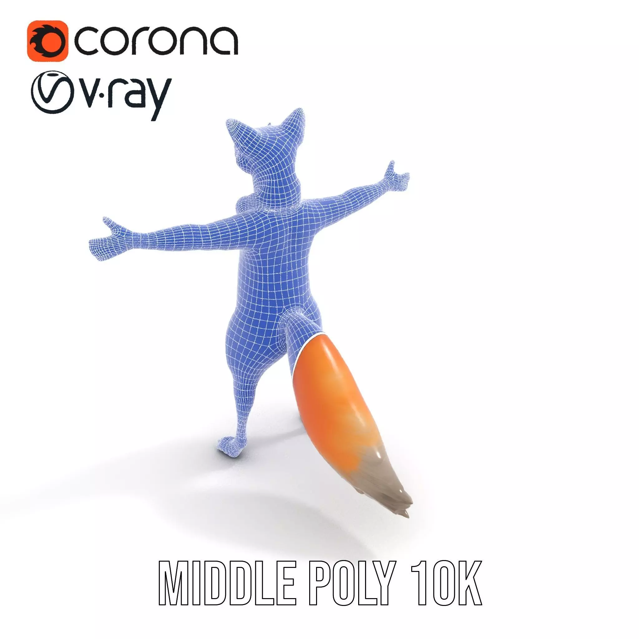 Charming Fox Scarf model pack Low-poly 3D model_24