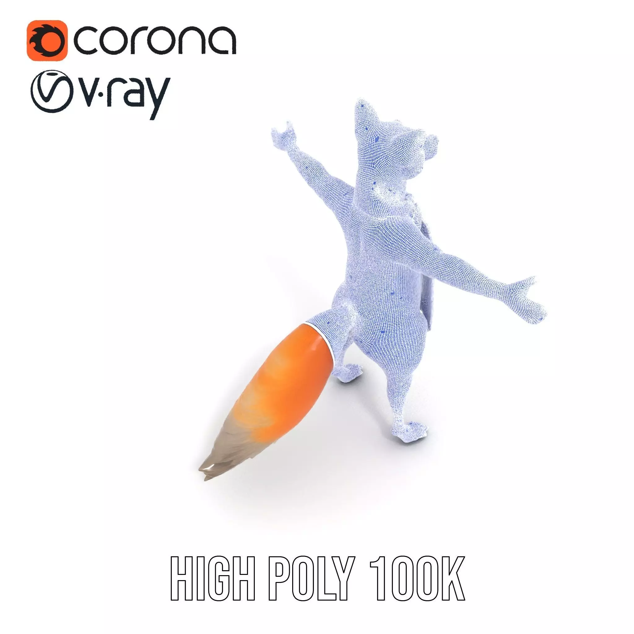Charming Fox Scarf model pack Low-poly 3D model_33