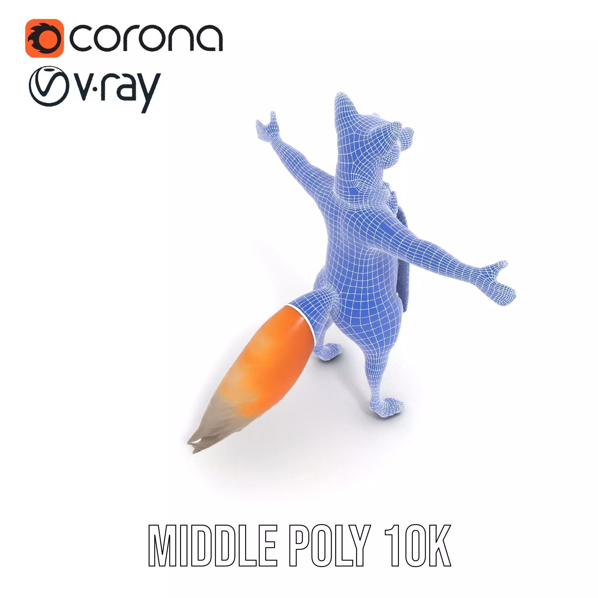 Charming Fox Scarf model pack Low-poly 3D model_30