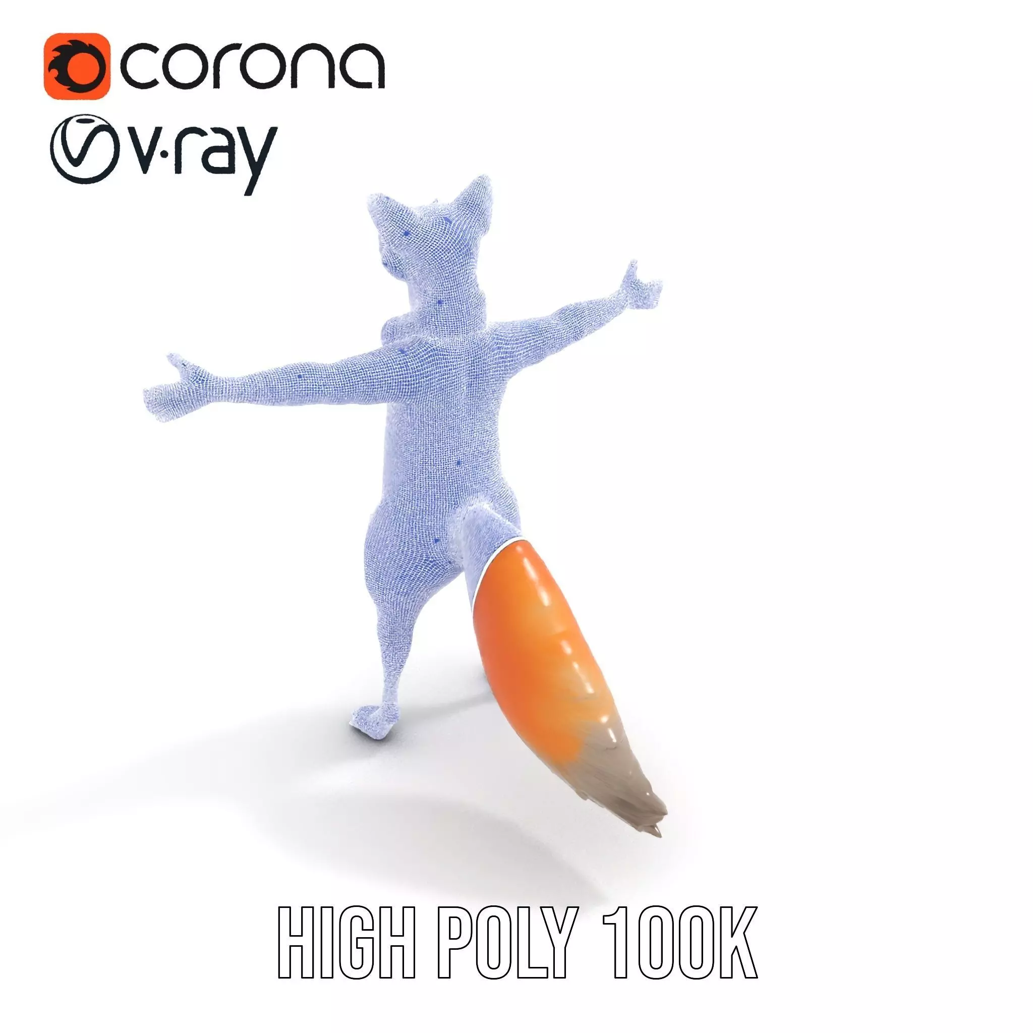 Charming Fox Scarf model pack Low-poly 3D model_32