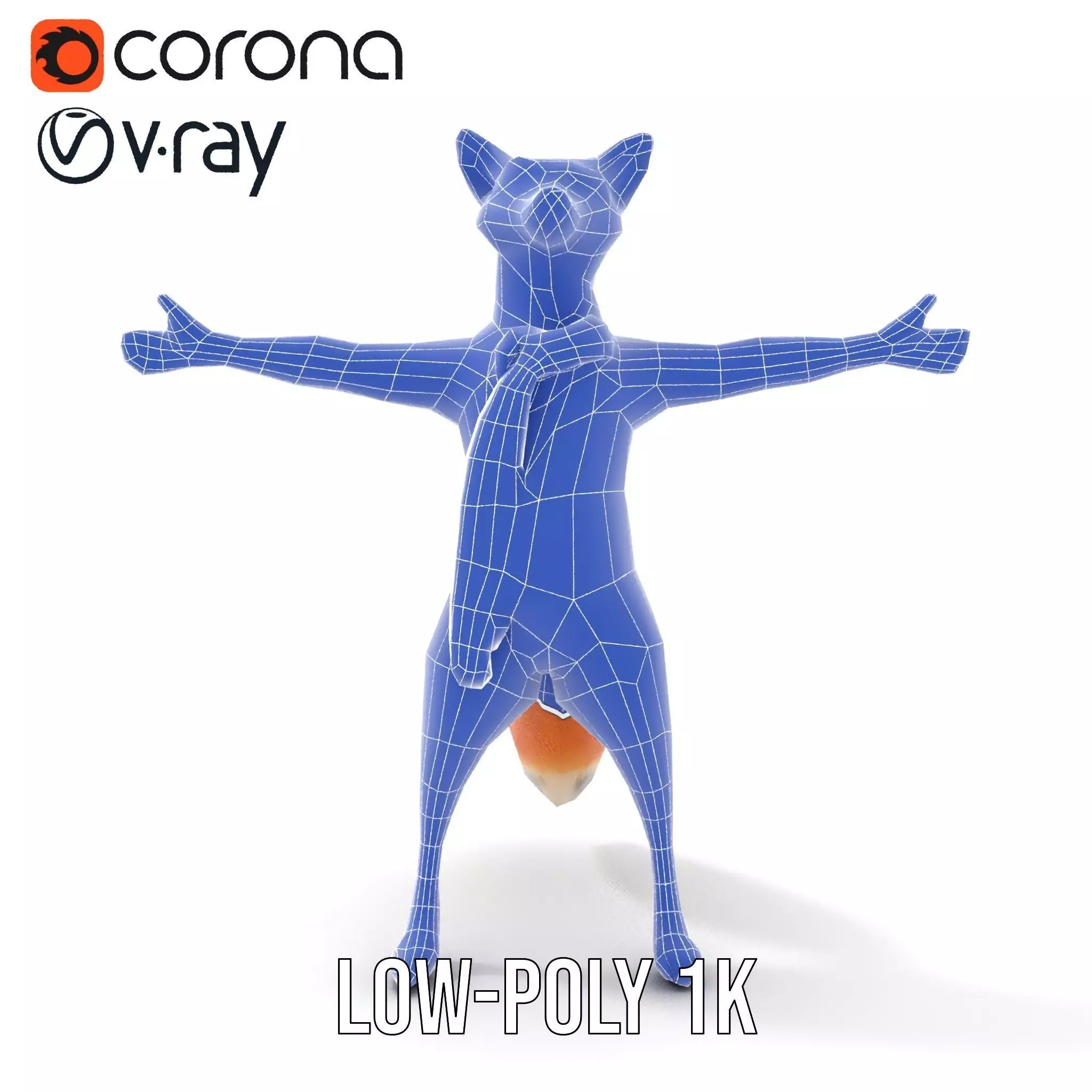 Charming Fox Scarf model pack Low-poly 3D model_22