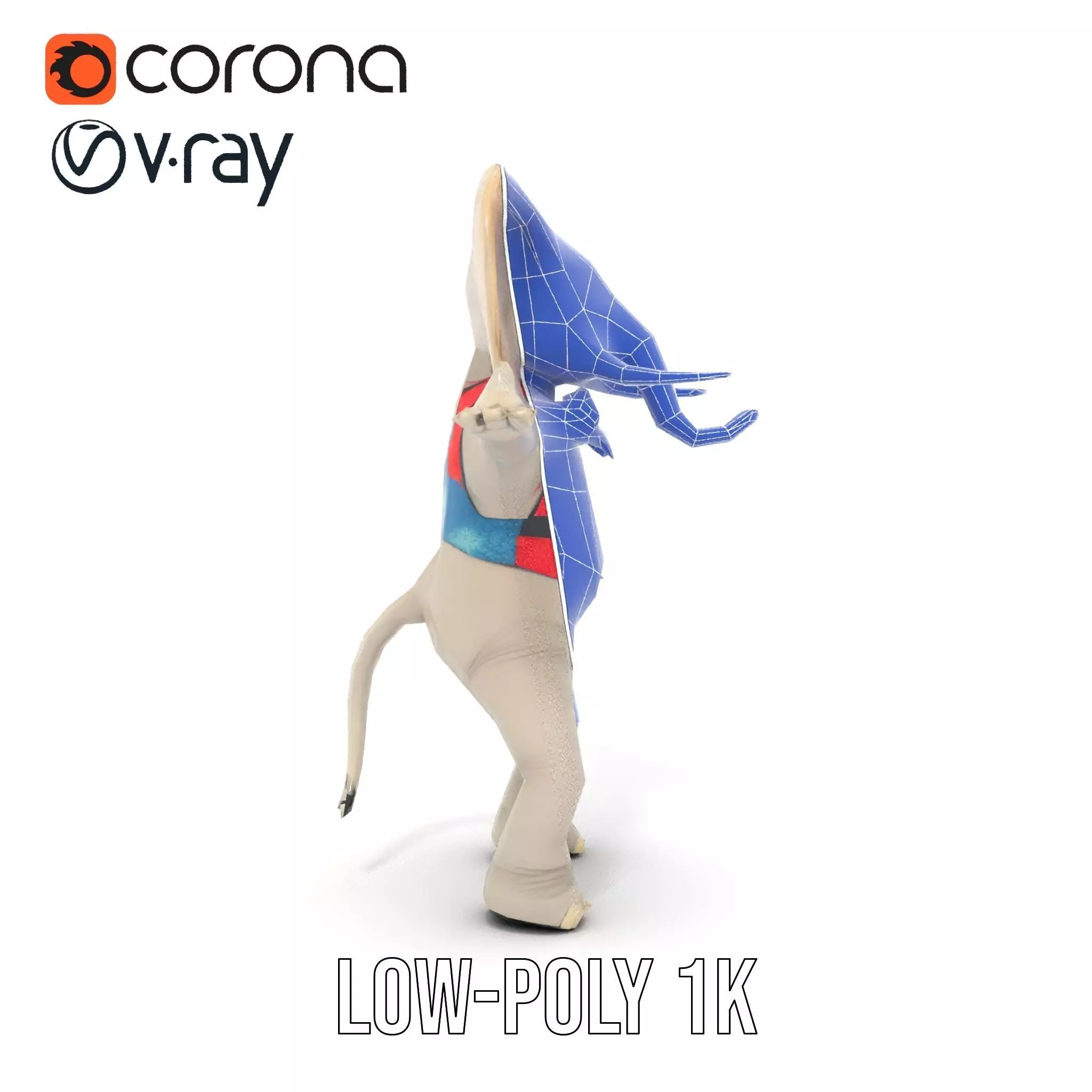Colorful Elephant Performer model pack Low-poly 3D model_31