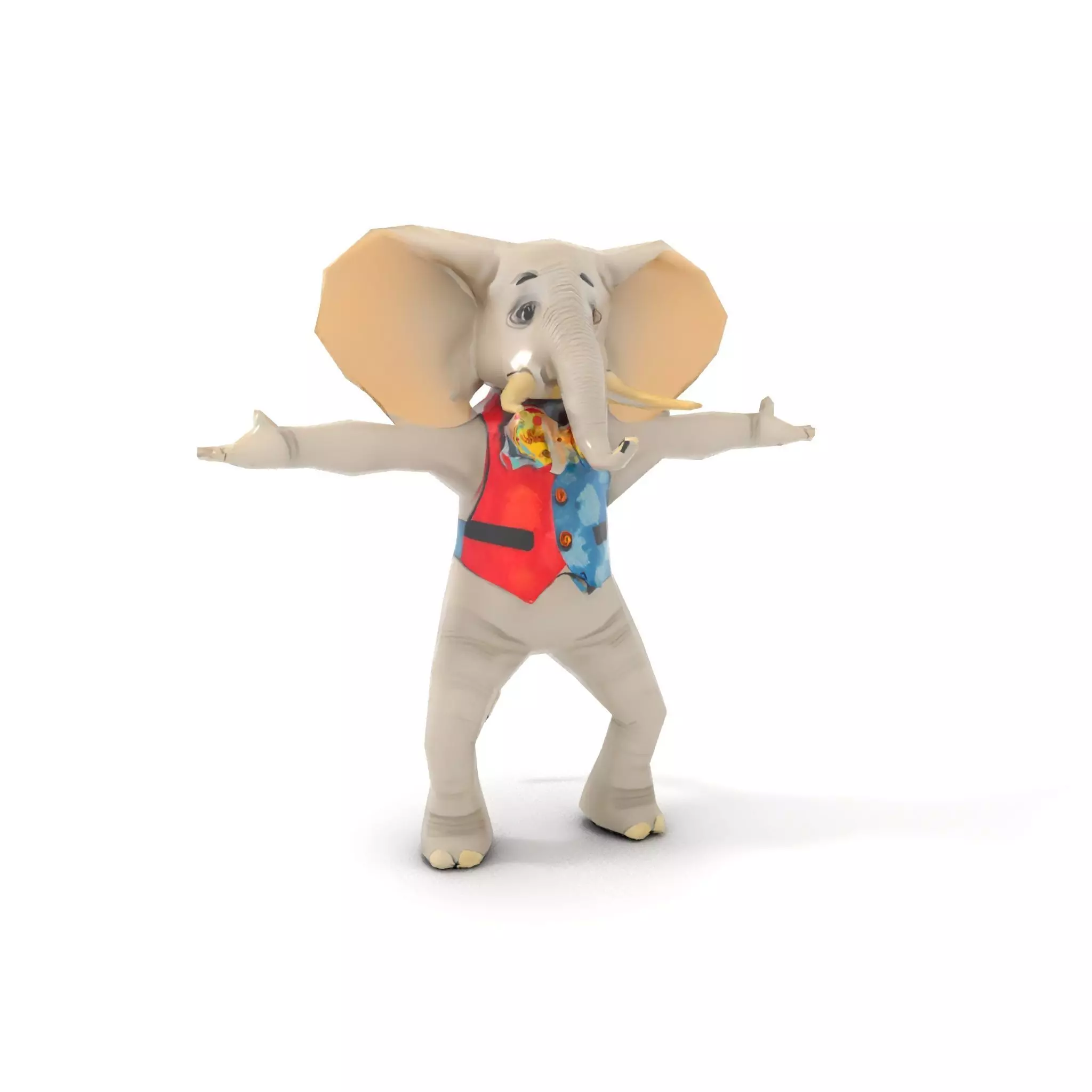 Colorful Elephant Performer model pack Low-poly 3D model_7
