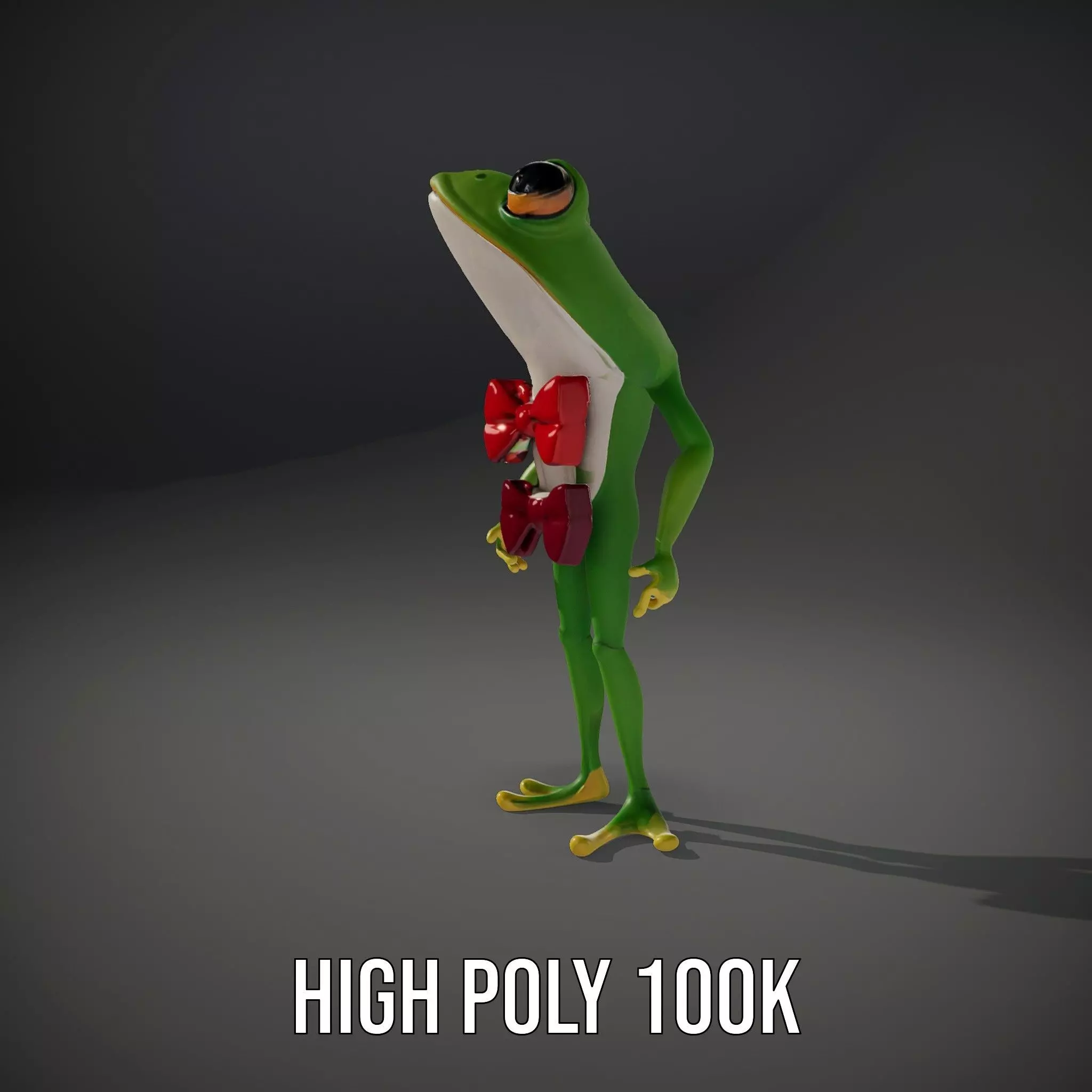 Stylish Frog Character model pack Low-poly 3D model_10