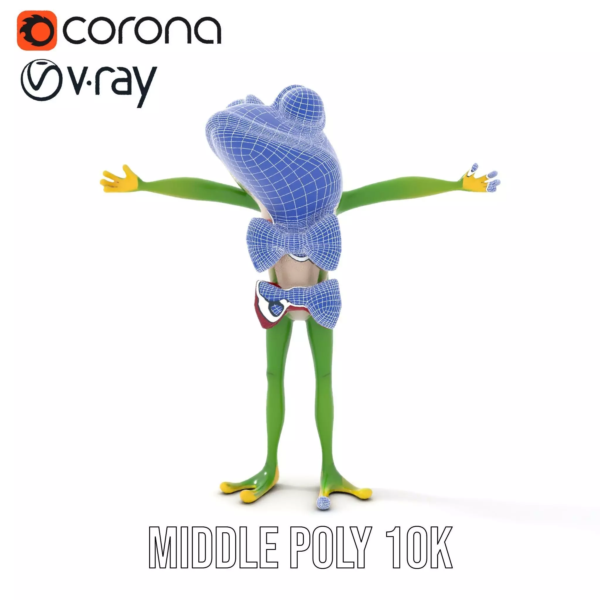 Stylish Frog Character model pack Low-poly 3D model_24
