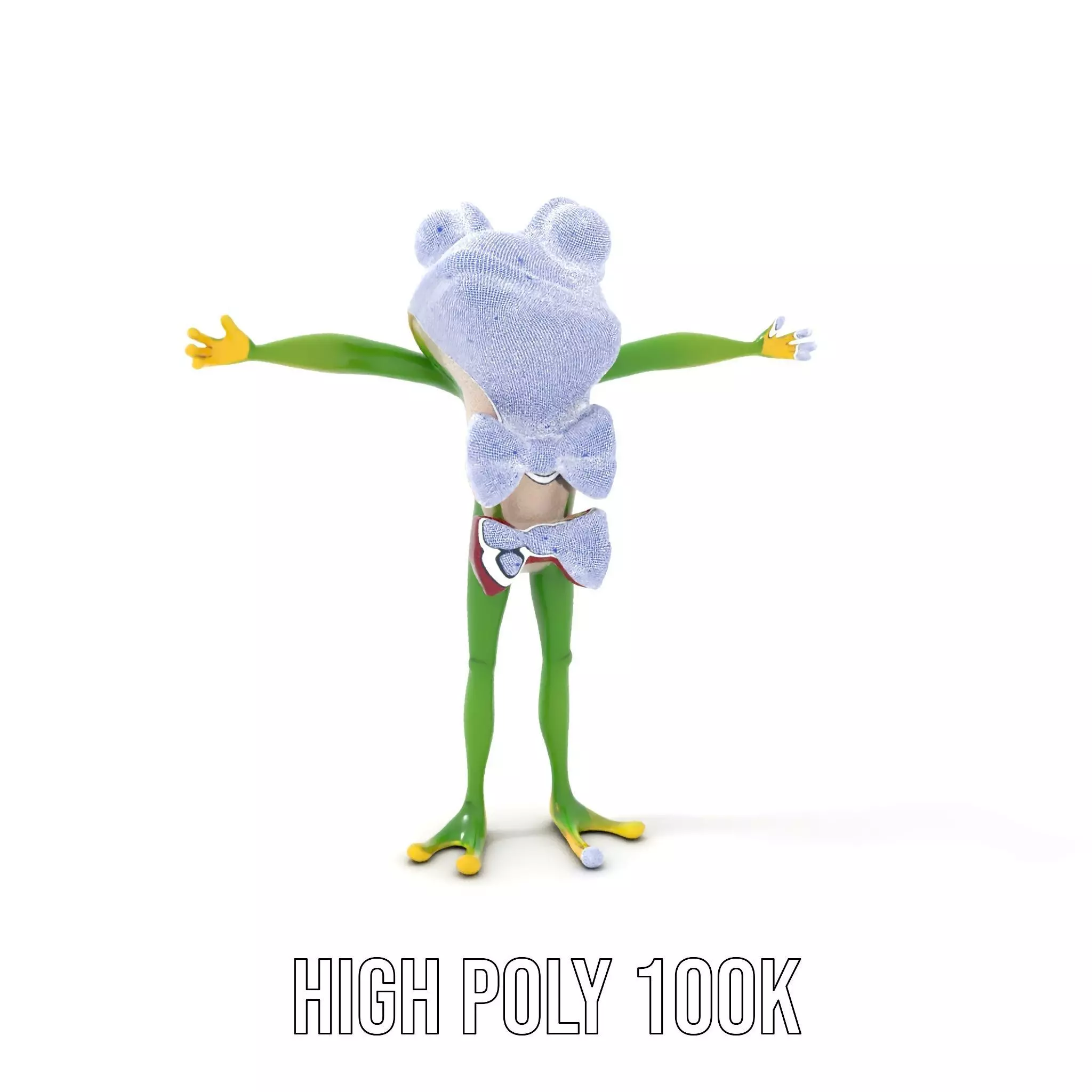 Stylish Frog Character model pack Low-poly 3D model_4