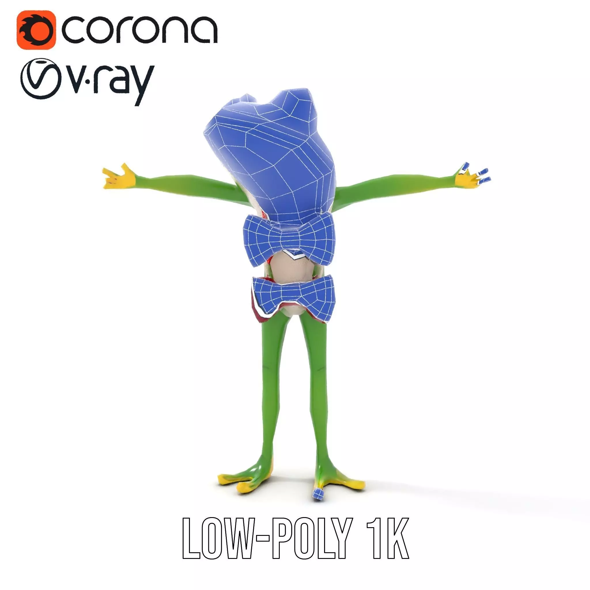 Stylish Frog Character model pack Low-poly 3D model_22