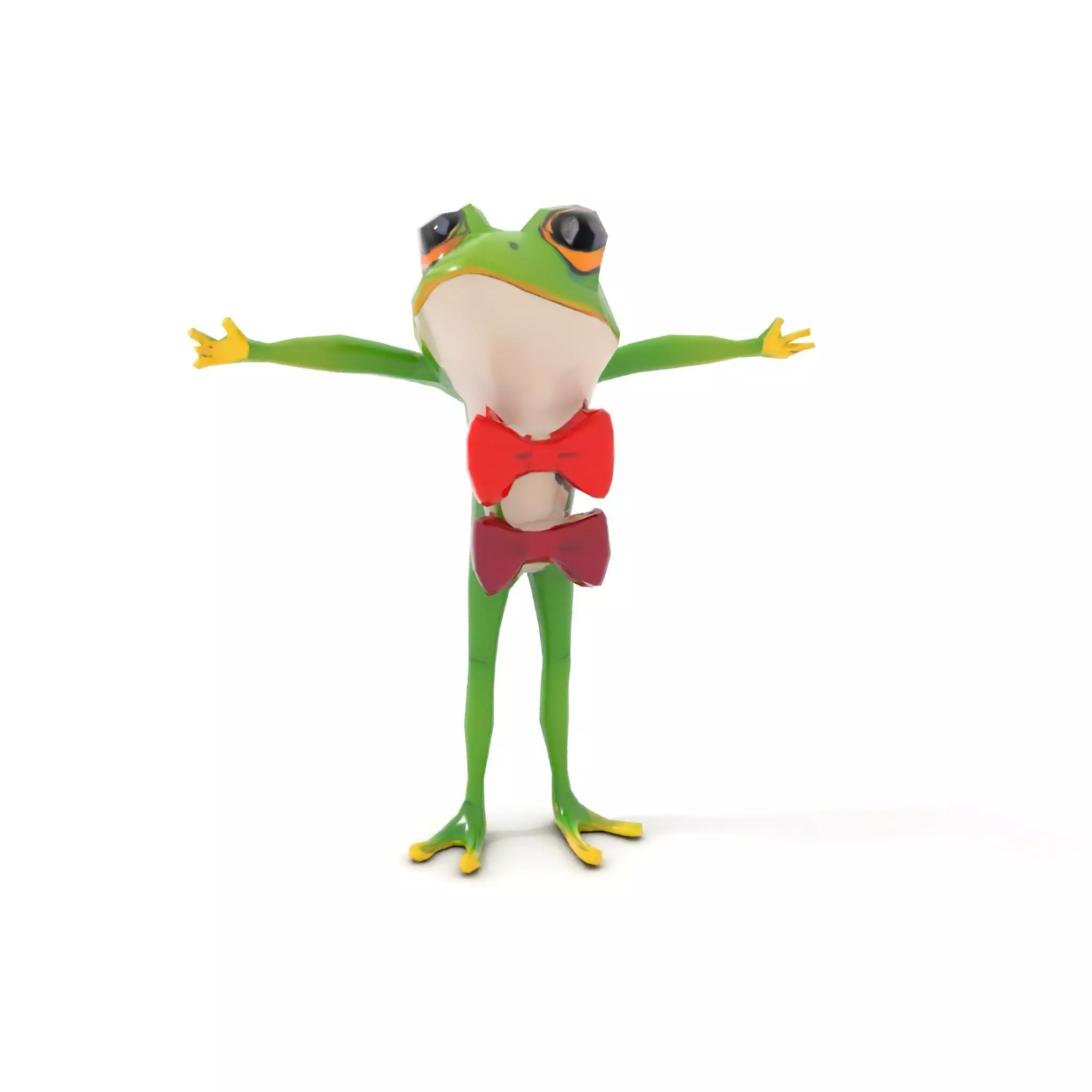 Stylish Frog Character model pack Low-poly 3D model_7