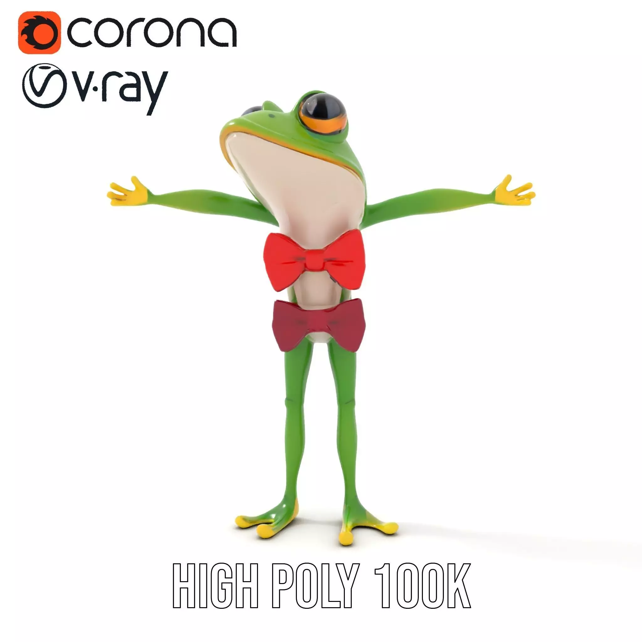 Stylish Frog Character model pack Low-poly 3D model_23