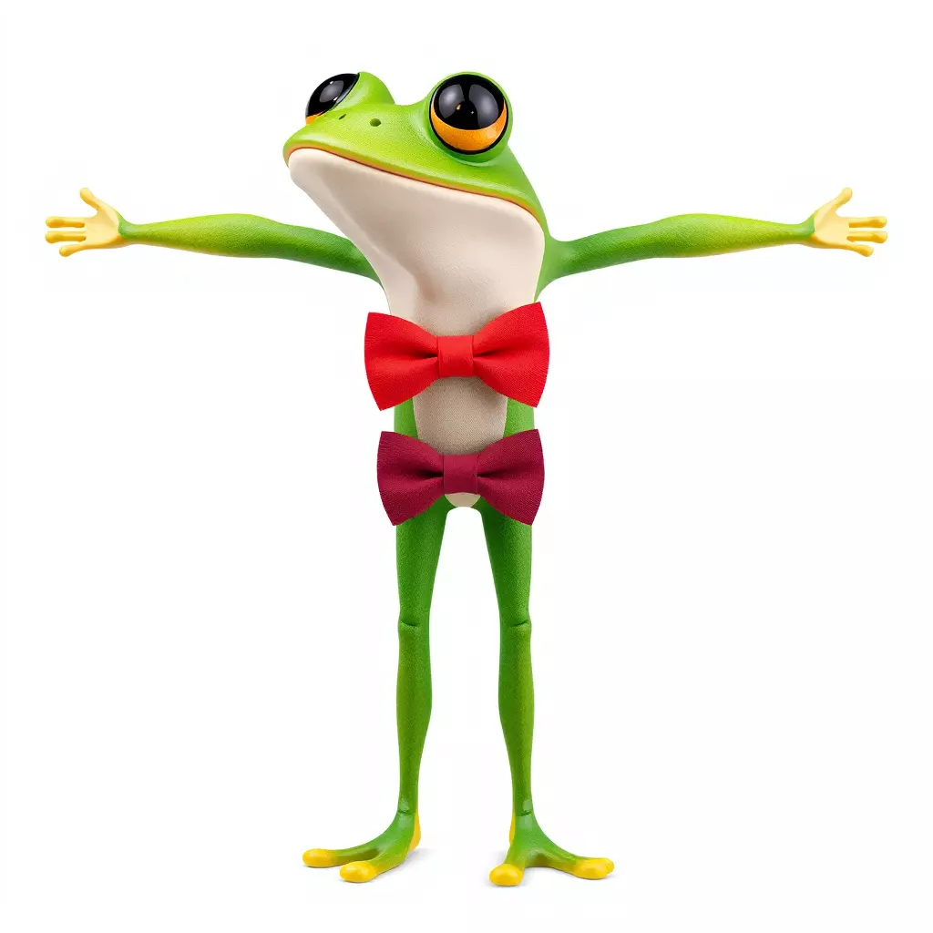 Stylish Frog Character model pack Low-poly 3D model_2