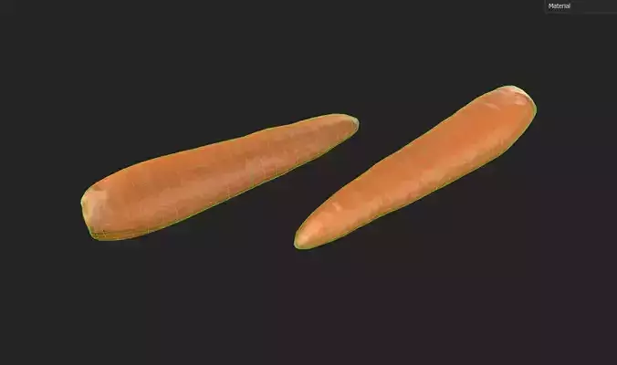 Carrot  M01 Low-poly 3D model 2