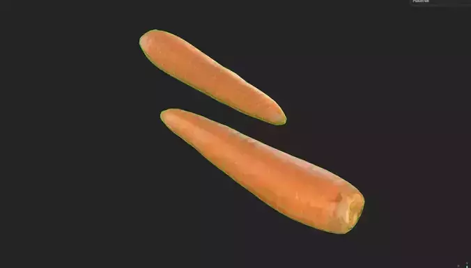 Carrot  M01 Low-poly 3D model 7
