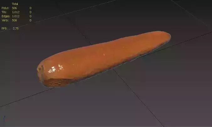 Carrot  M01 Low-poly 3D model 3