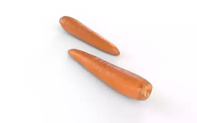 Carrot  M01 Low-poly 3D model 6