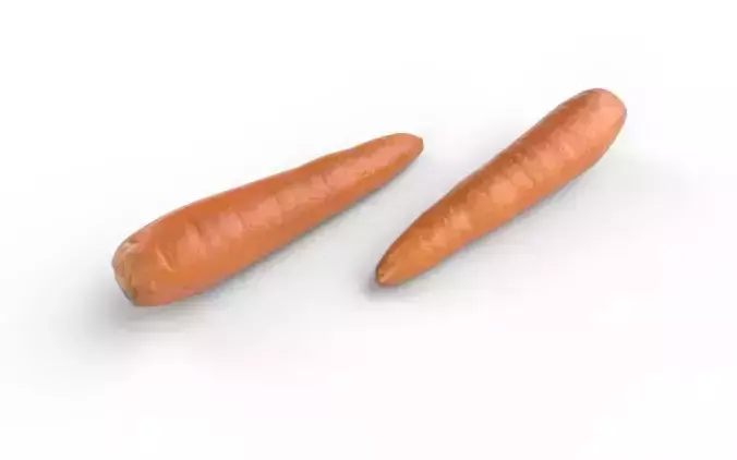Carrot  M01 Low-poly 3D model 5