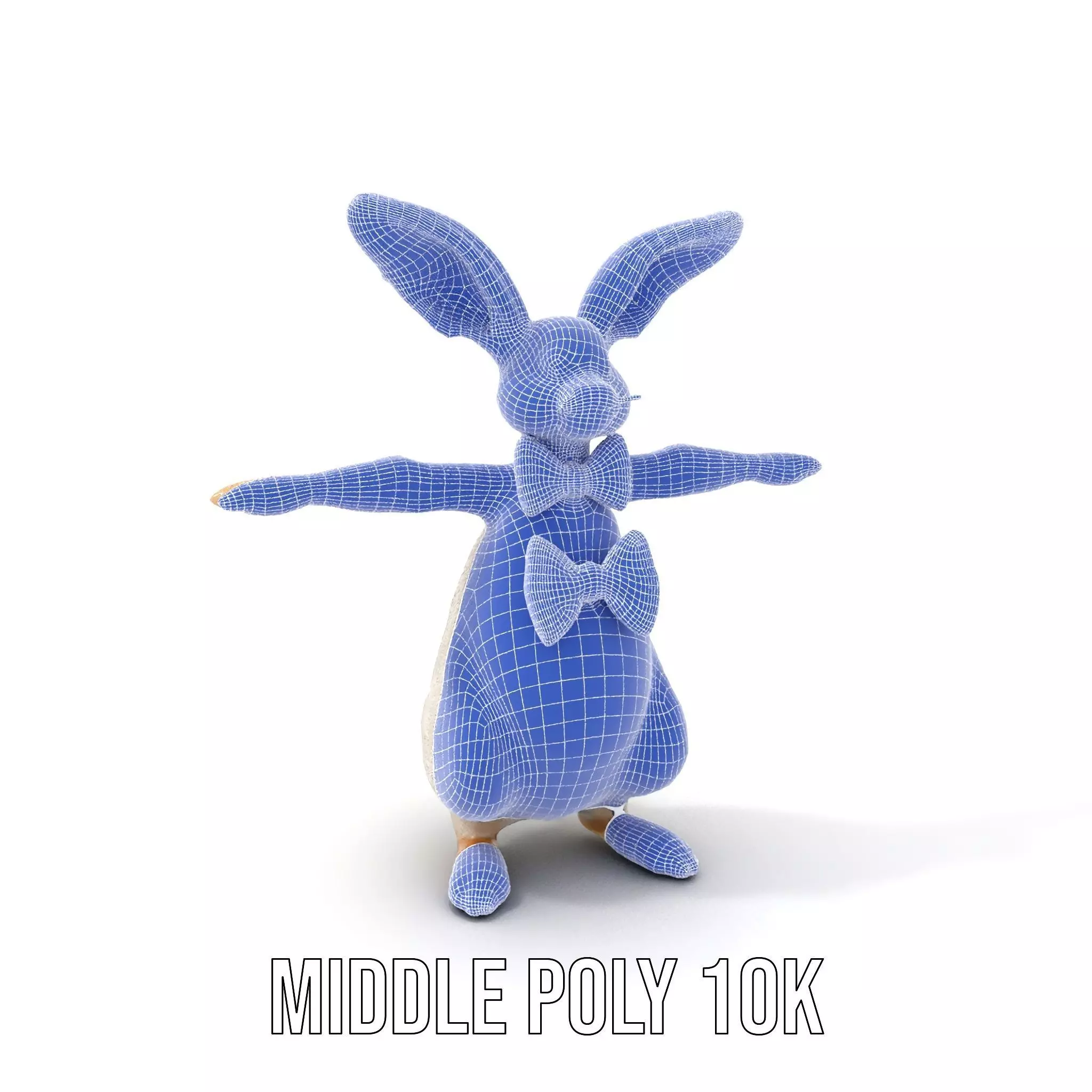 Polka Dot Bowtie Bunny model pack Low-poly 3D model_24
