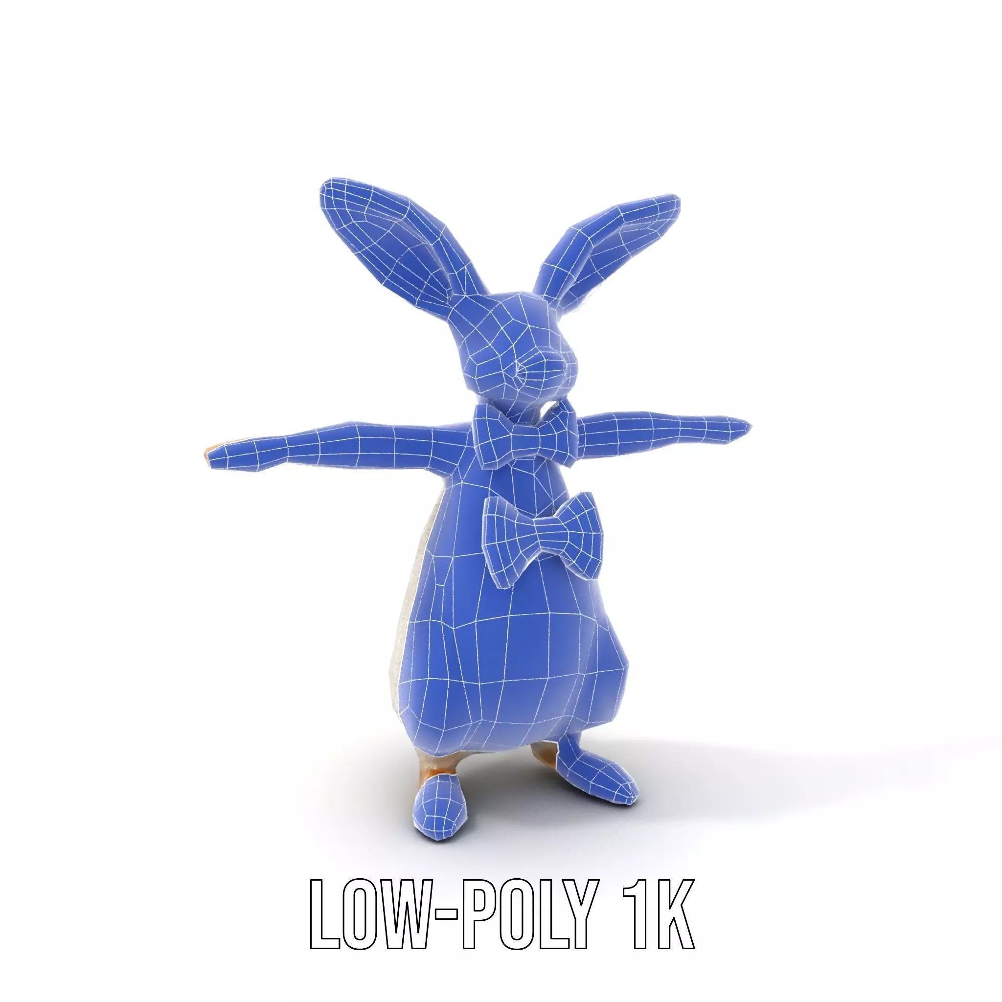 Polka Dot Bowtie Bunny model pack Low-poly 3D model_20