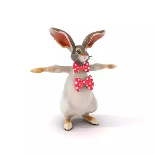 Polka Dot Bowtie Bunny model pack Low-poly 3D model Polka Dot Bowtie Bunny model pack Low-poly 3D model