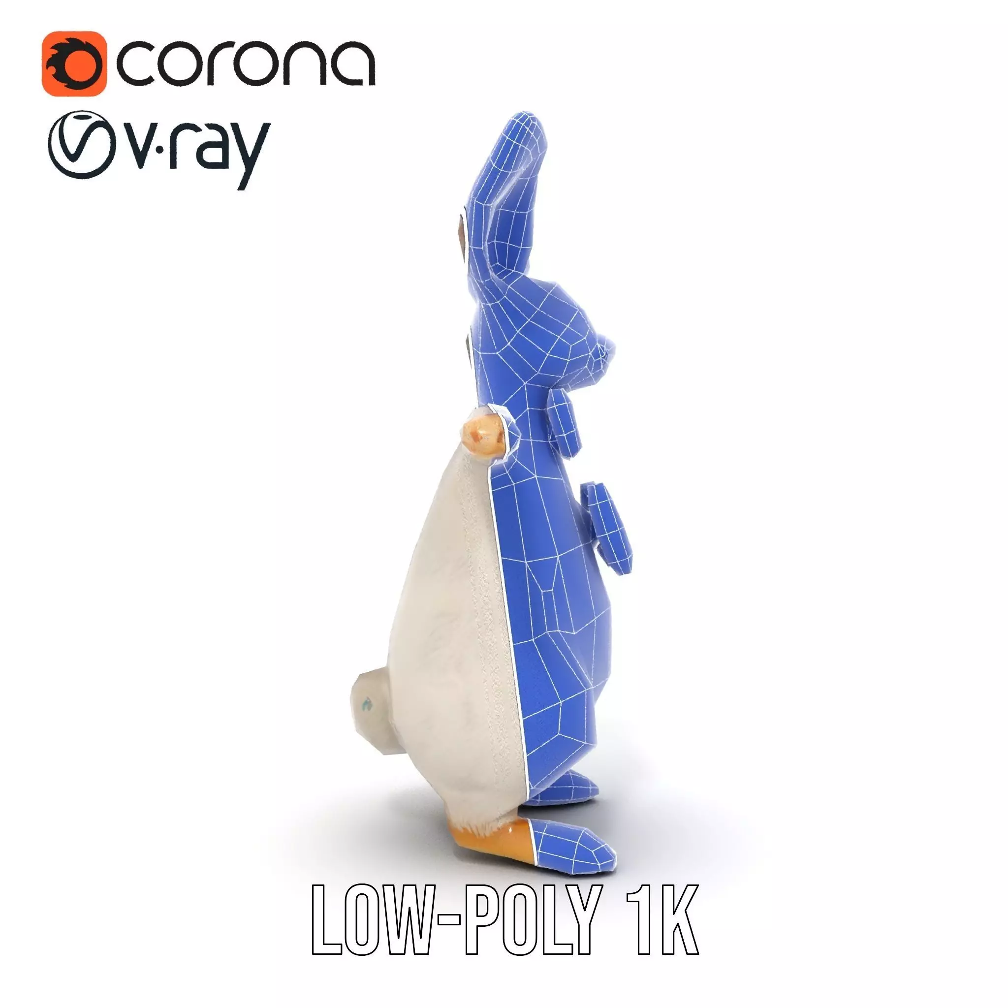 Polka Dot Bowtie Bunny model pack Low-poly 3D model_31