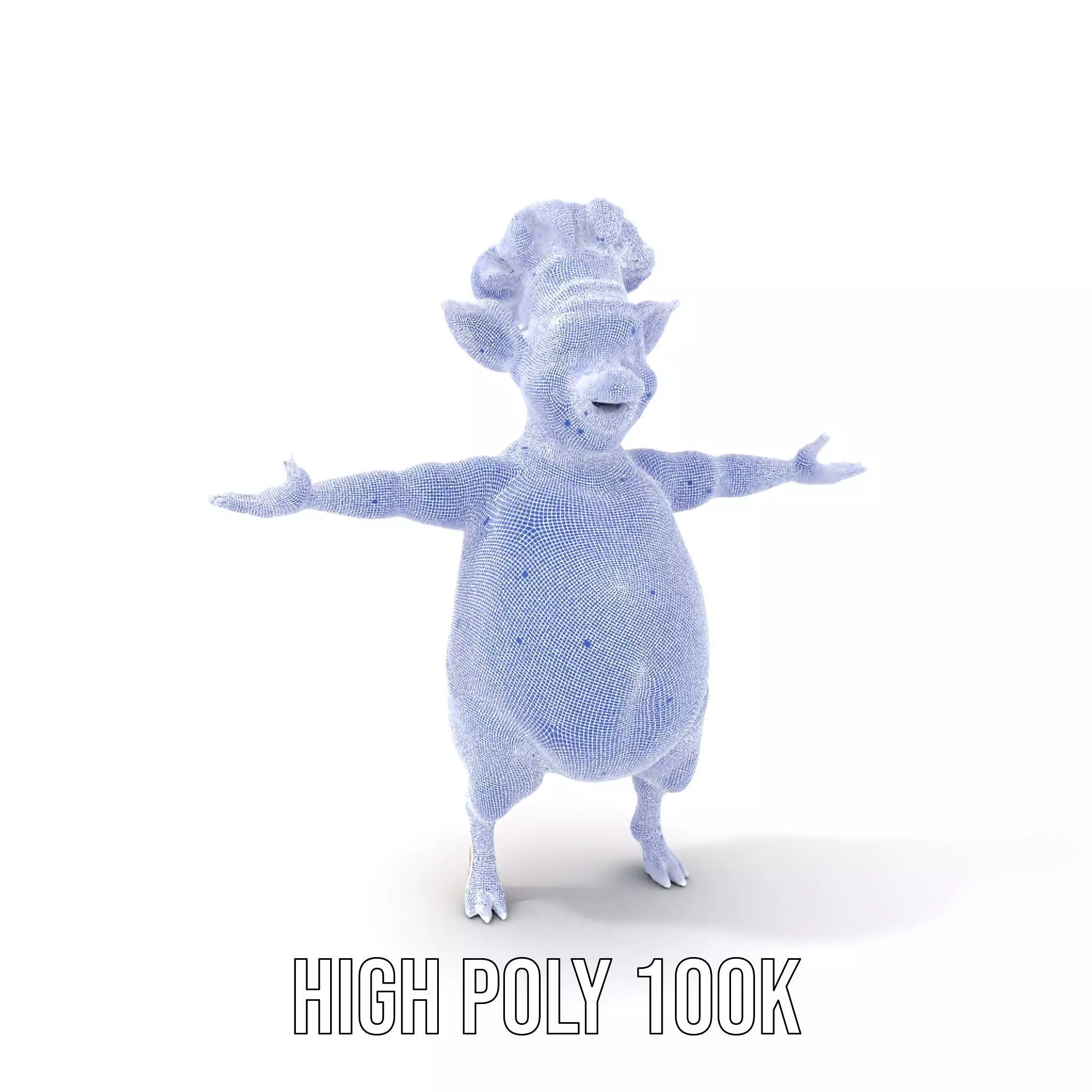 Happy Chef Pig model pack Low-poly 3D model_4