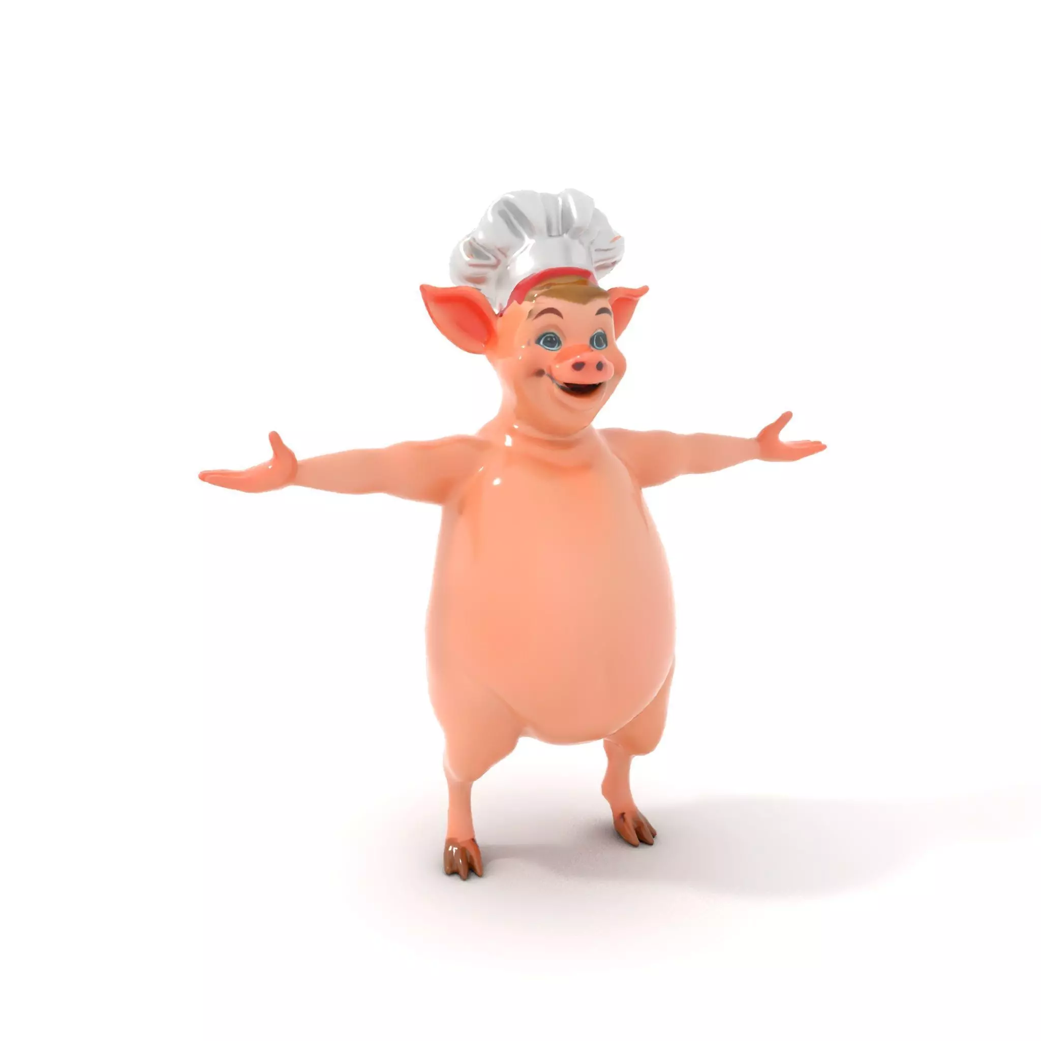 Happy Chef Pig model pack Low-poly 3D model_5