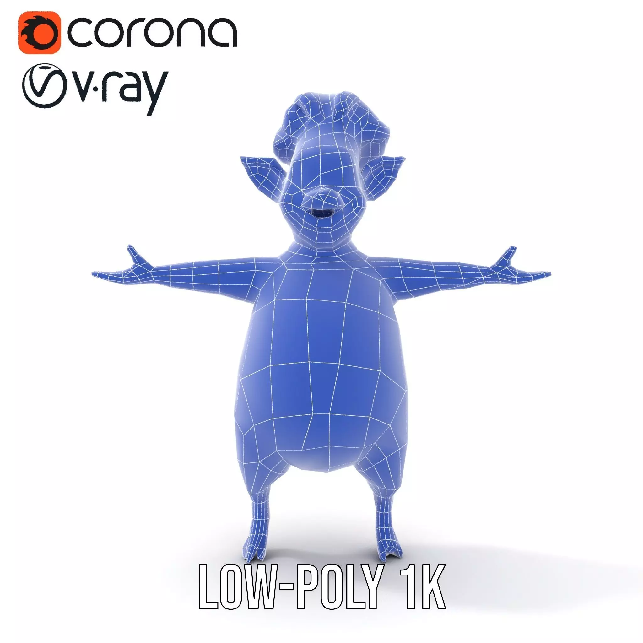 Happy Chef Pig model pack Low-poly 3D model_30