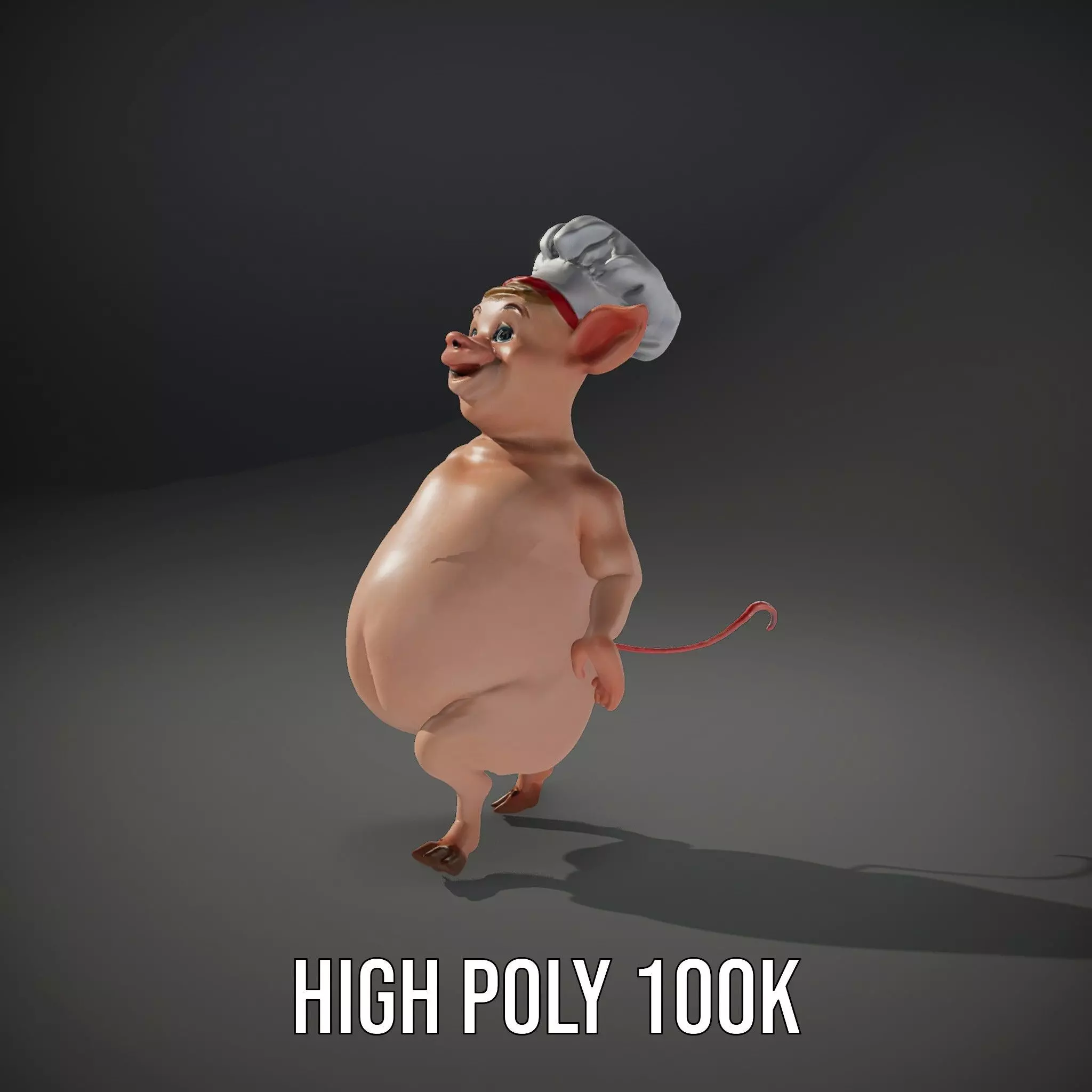 Happy Chef Pig model pack Low-poly 3D model_12
