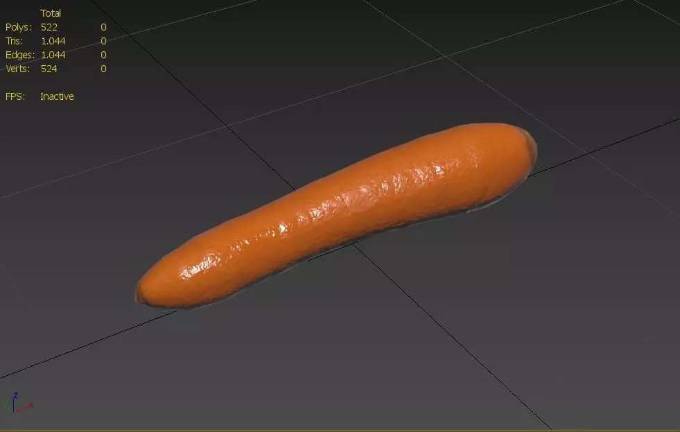 Carrot M02 Low-poly 3D model_2